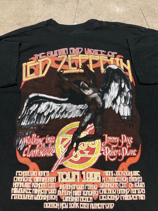 Vintage 90s Led Zeppelin Walking Into Clarksdale Tour 1998 T Shirt