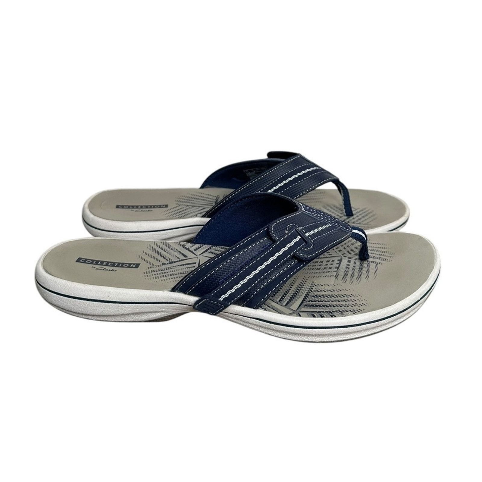 Clarks Clarks Brinkley Jazz Thong Flip Flop Sandals Size 9 Blue Size US 9 / IT 39 - 1 Thumbnail
