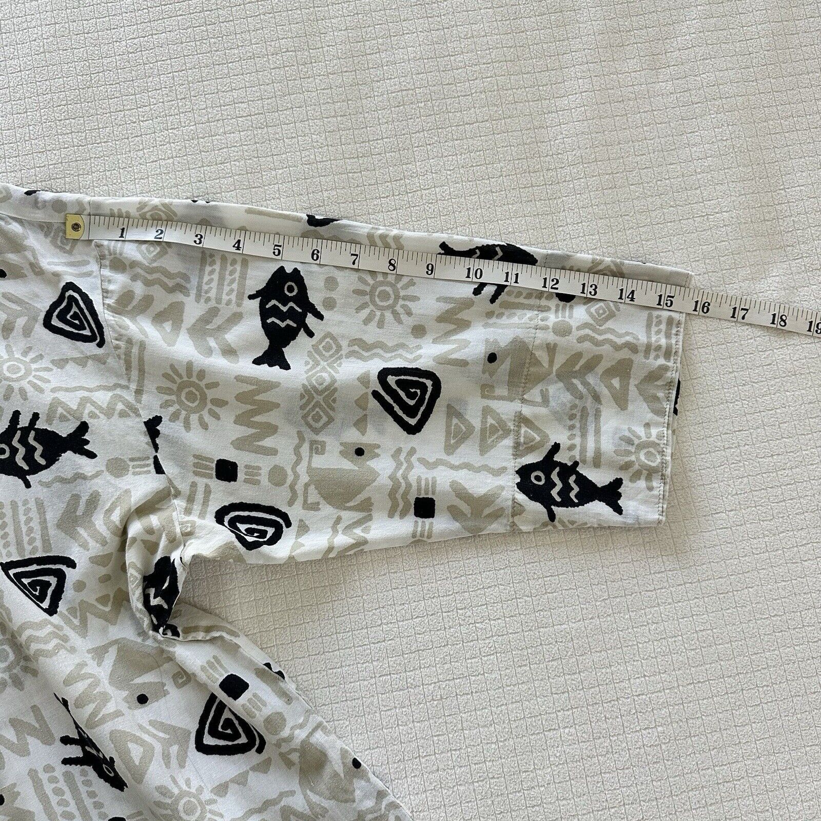 Other Vintage Two Potato Men’s Shirt Band Collar Fish Ethnic L Size US L / EU 52-54 / 3 - 11 Thumbnail