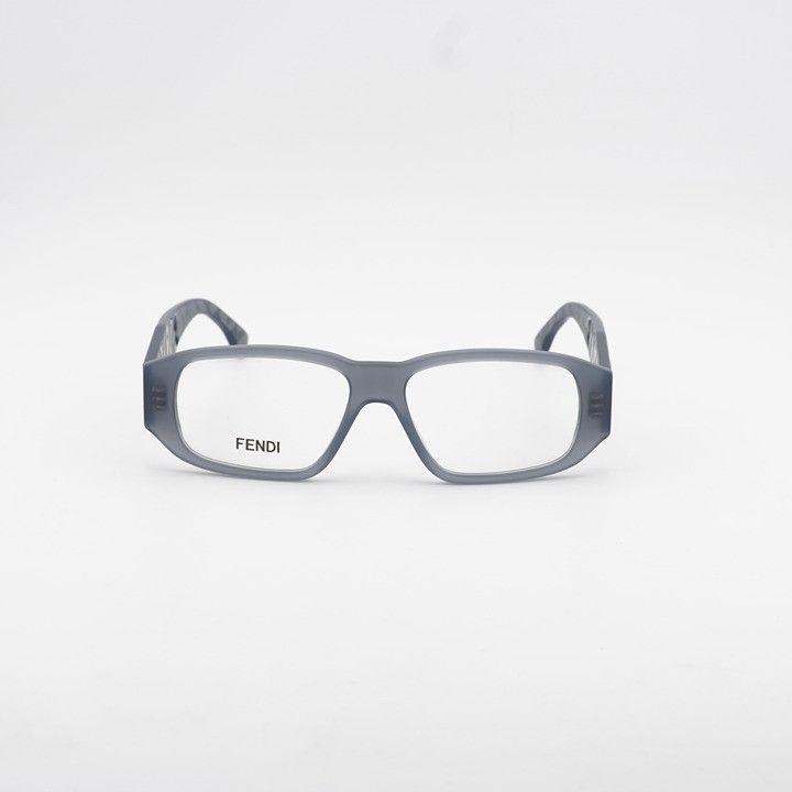 Fendi Fendi FE50115I 020 Eyeglasses Glossy Grey 54mm Rectangle Size ONE SIZE - 5 Thumbnail