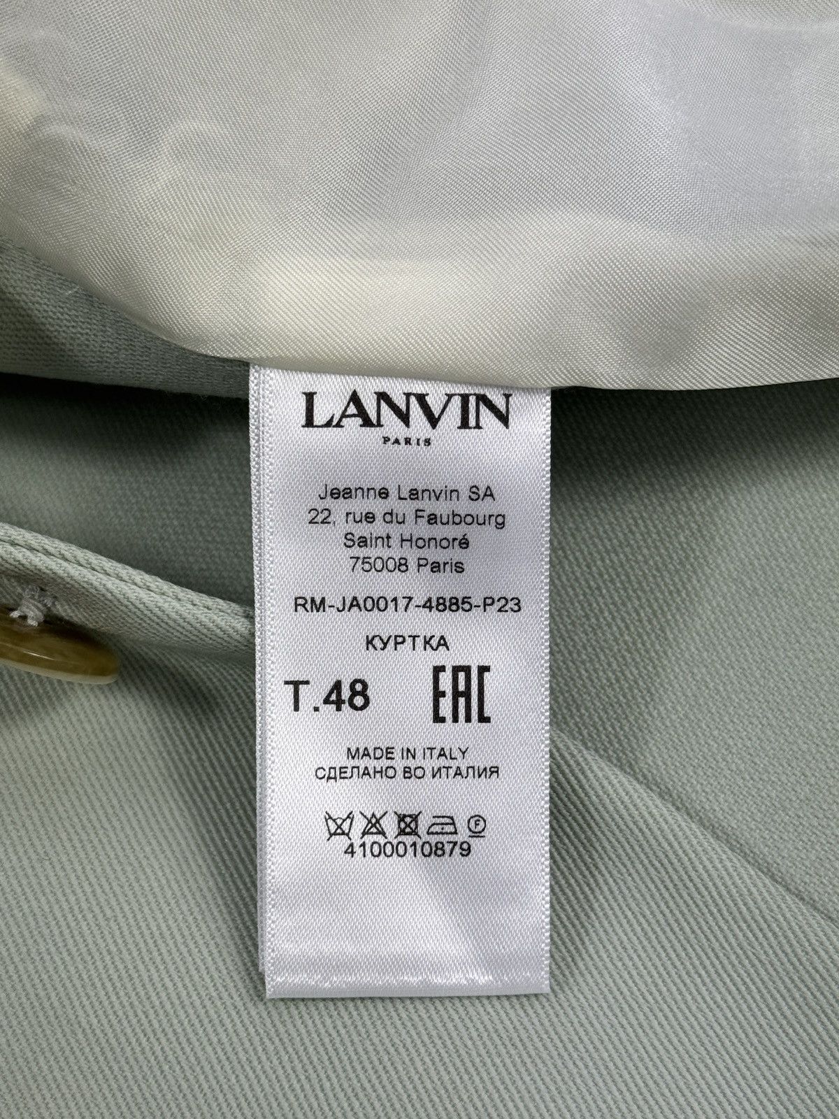 Lanvin LANVIN PISTACHIO GREEN SUIT AND JACKET SET Size 48R - 7 Thumbnail