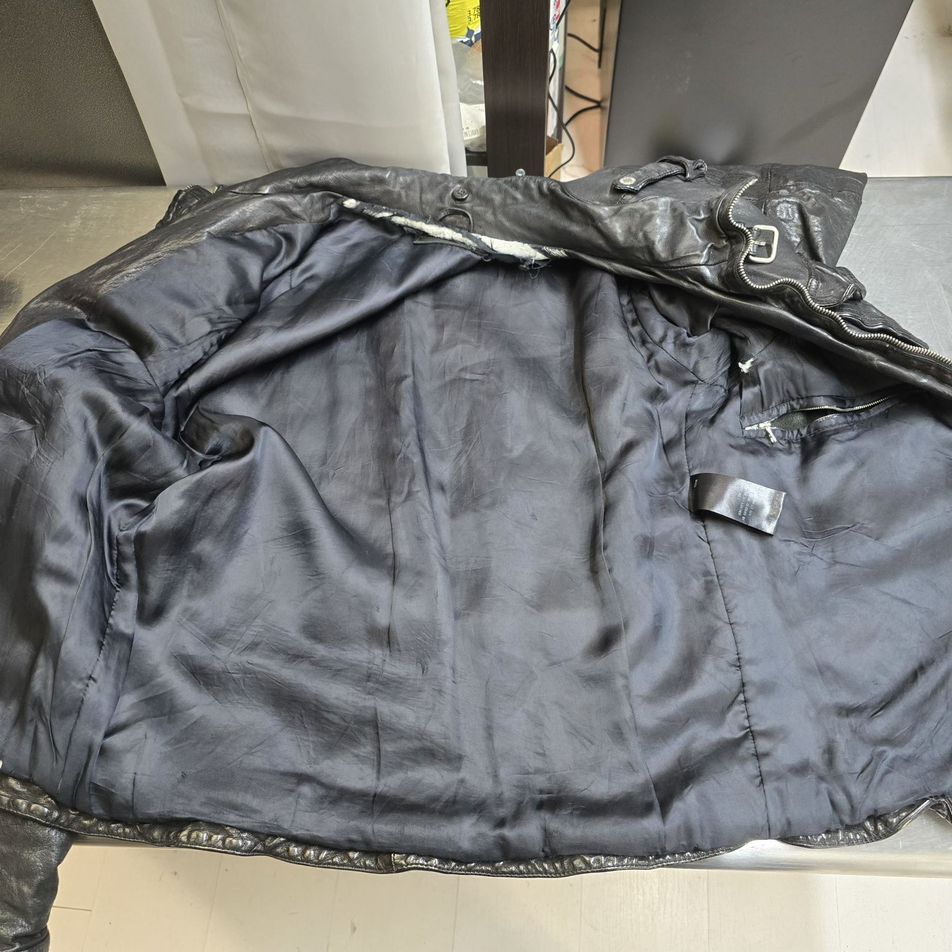 Neil Barrett Neil Barrett "Orlando" Jacket. Textured leather. Size US XL / EU 56 / 4 - 7 Thumbnail