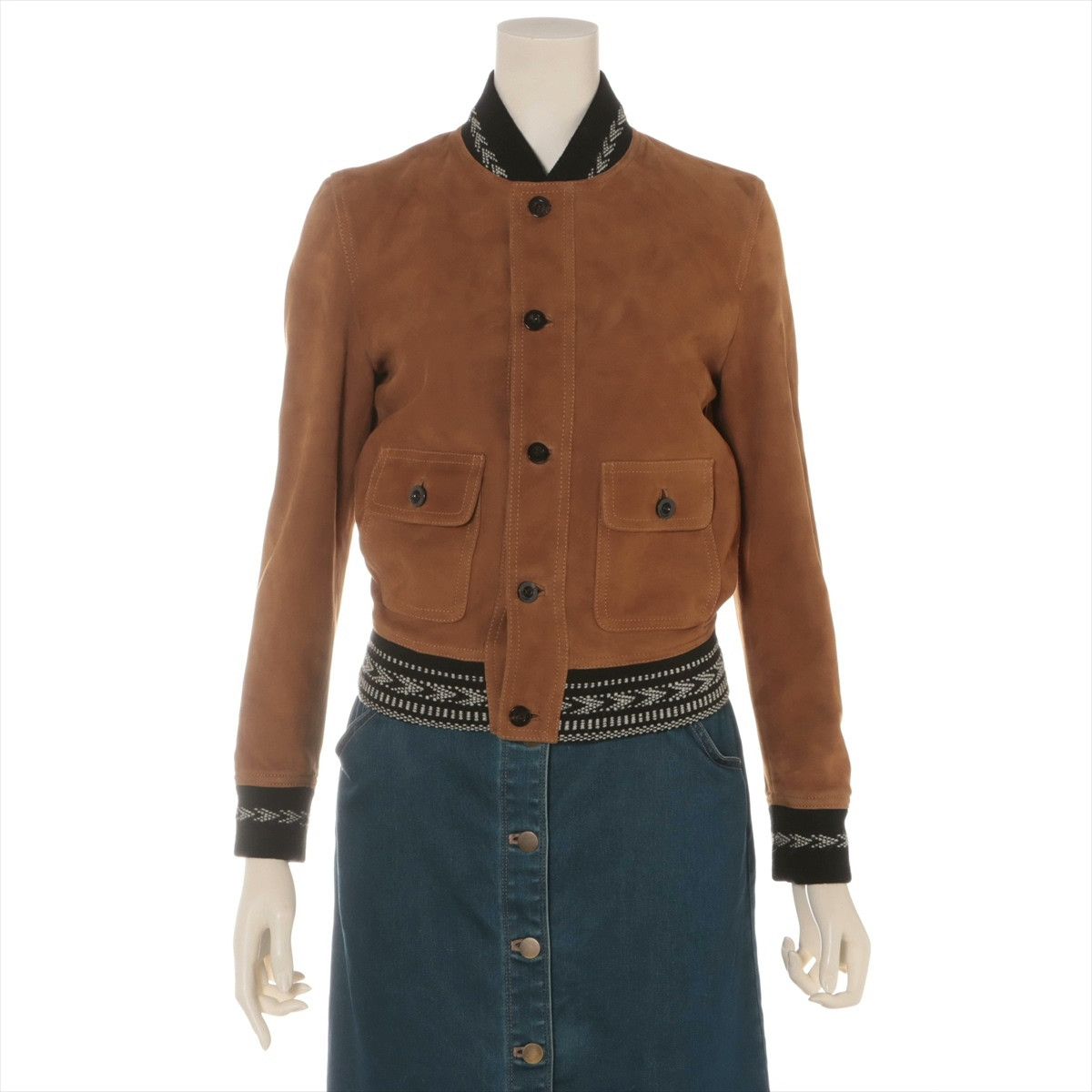 Saint Laurent Paris Saint Laurent Brown Suede Women's Jacket Size XS / US 0-2 / IT 36-38 - 1 Thumbnail