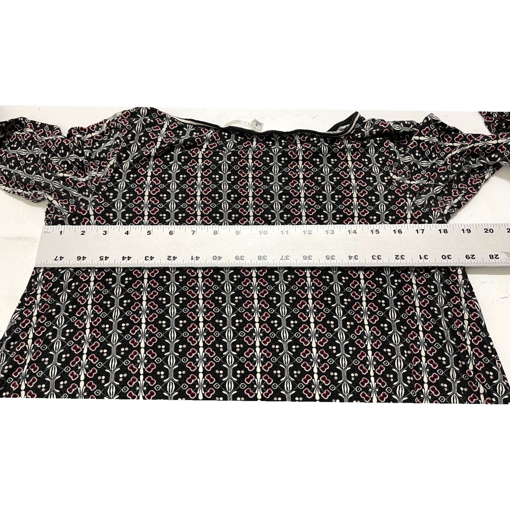 Vintage VINTAGE Max Studio Blouse Women S Black Red Scoop Neck Artsy Hippie Boho Tunic Size S / US 4 / IT 40 - 6 Thumbnail