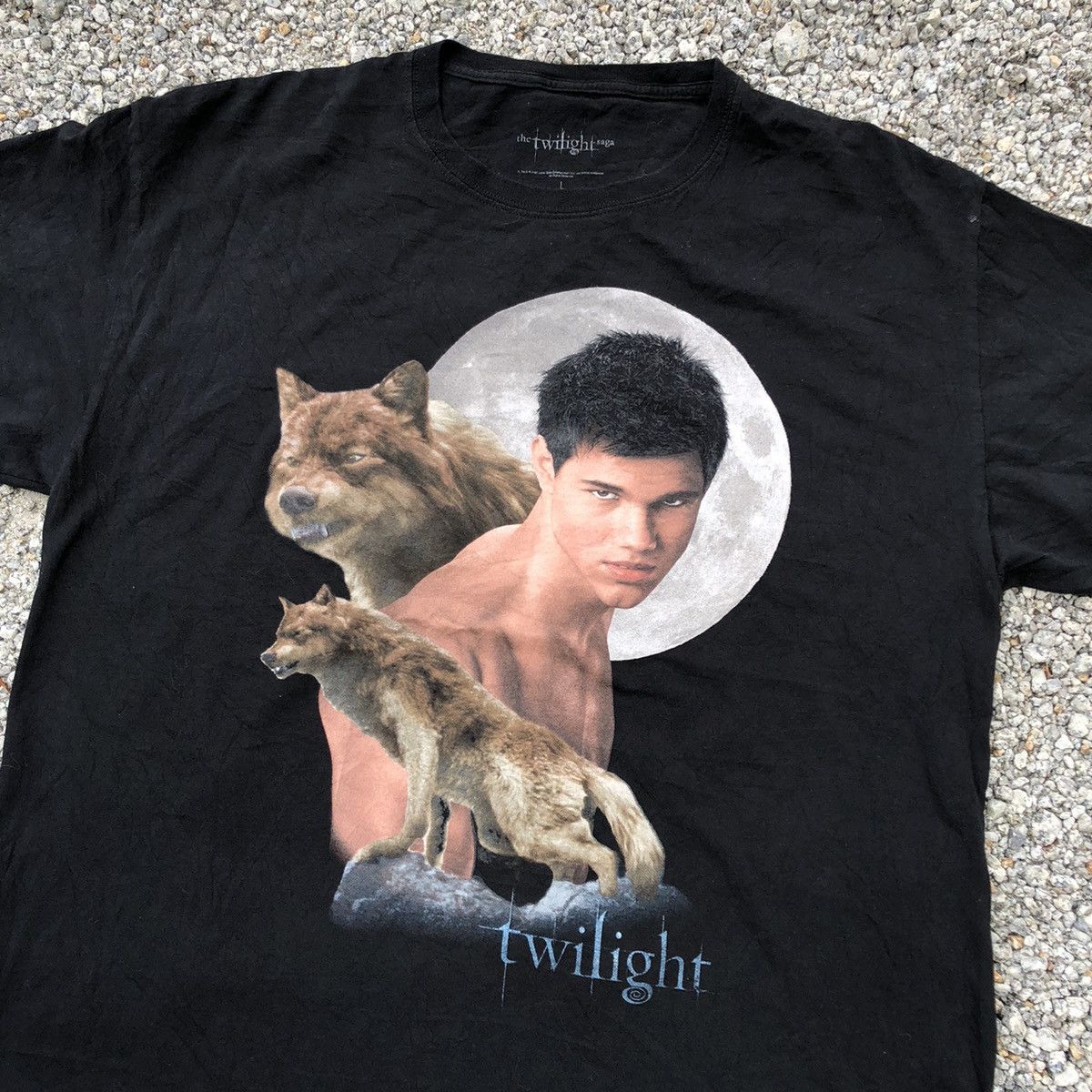 image of Twilight Saga Movie T Shirt in Black, Men's (Size Large)