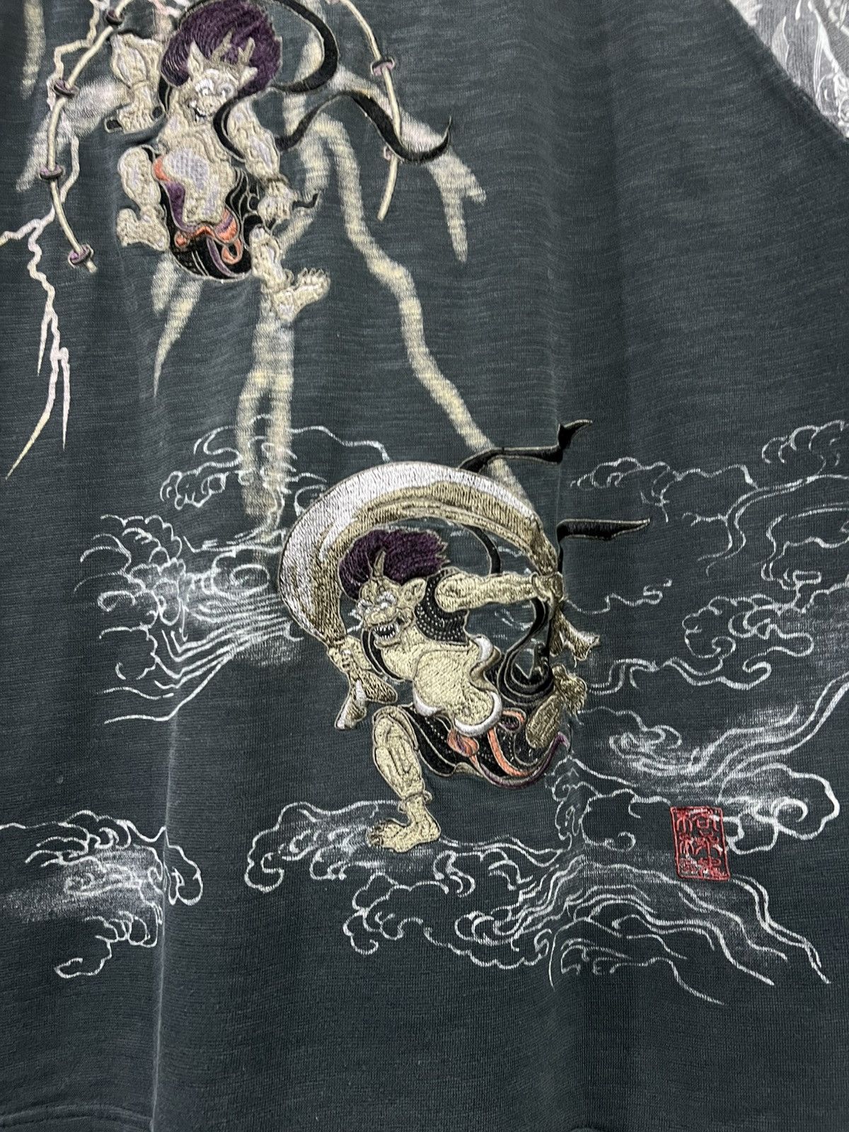 Karakuri Tamashii Vintage Karakuri Tamashi Japanese Embroidery Tshirt Size US XL / EU 56 / 4 - 3 Thumbnail