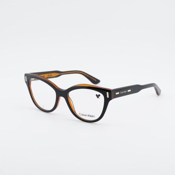 Calvin Klein Calvin Klein CK23541 008 Eyeglasses Black/Brown 53mm Cat Eye Size ONE SIZE - 8 Thumbnail