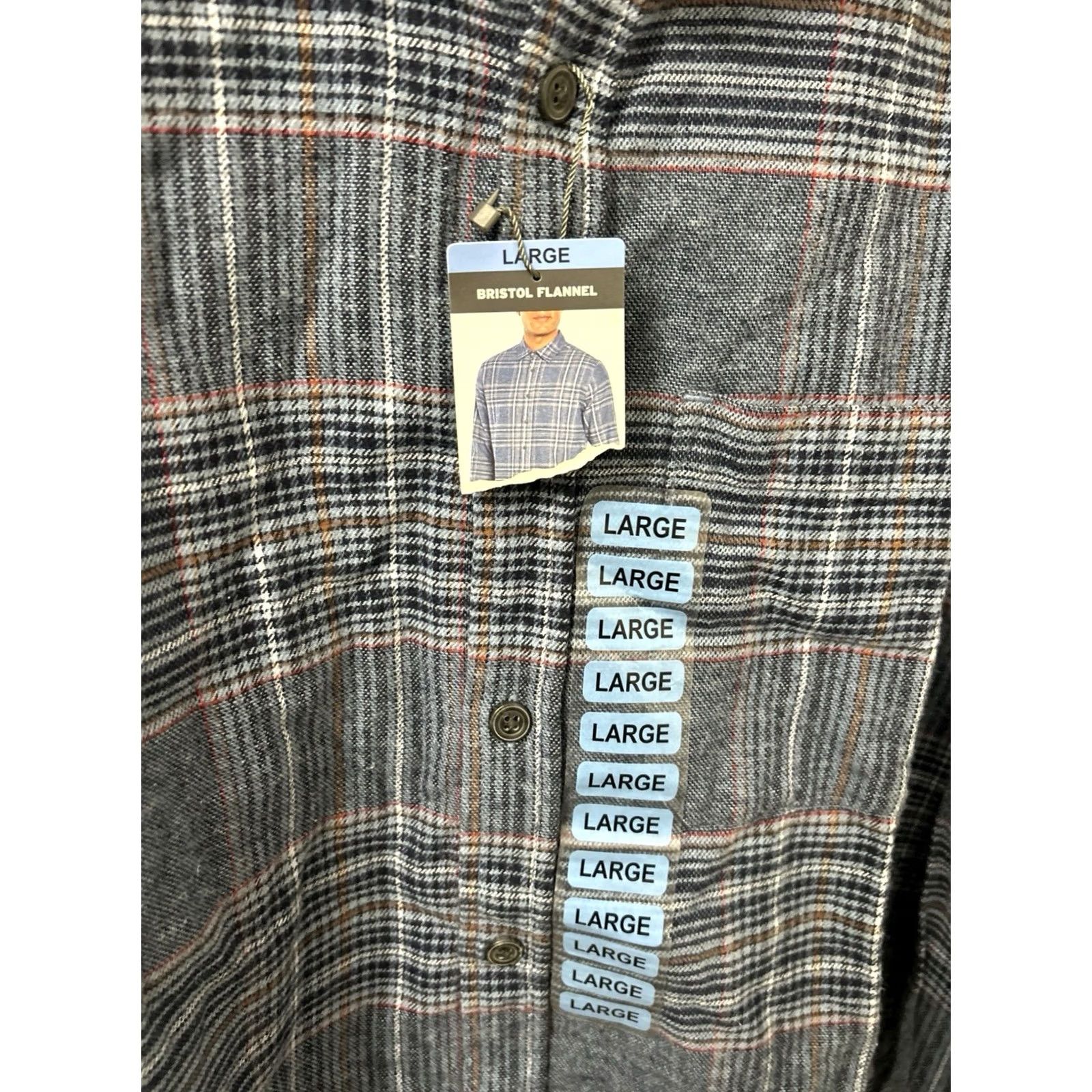 Eddie Bauer Eddie Bauer Bristol Flannel Shirt Mens L Blue Plaid Button-Down L/S NWT Size US L / EU 52-54 / 3 - 4 Thumbnail