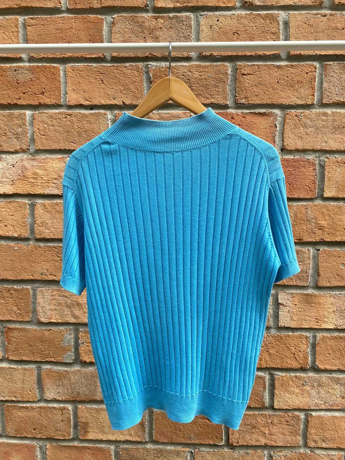 Courreges Courreges Blue Ribbed Knit Top Size M / US 6-8 / IT 42-44 - 6 Thumbnail