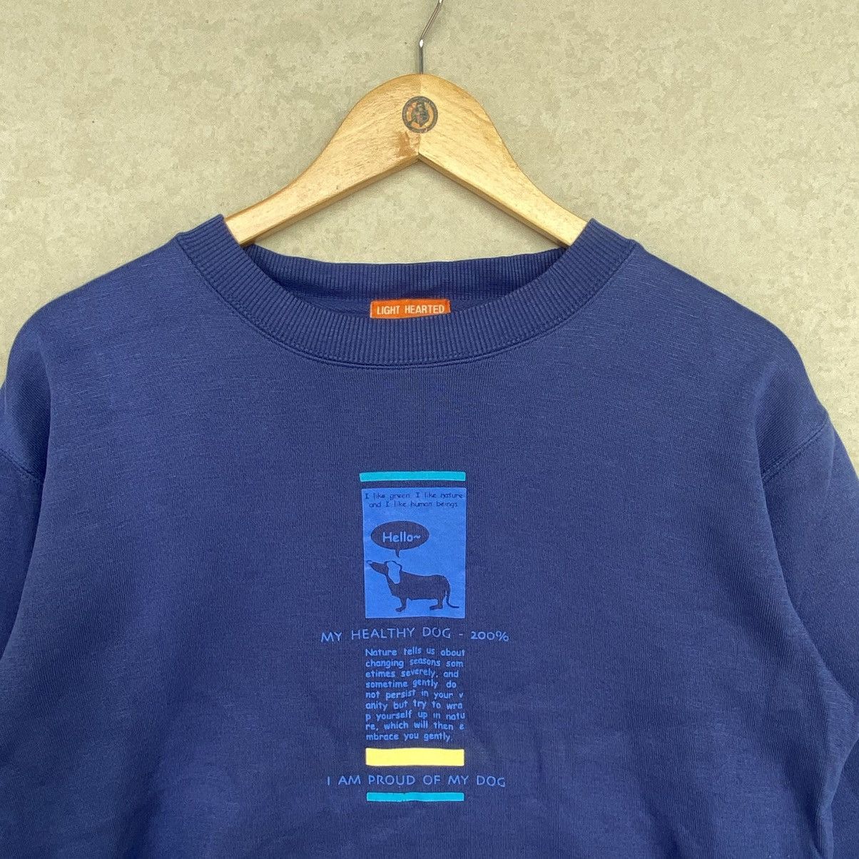 Other Vintage Light Hearted Printed Crewneck Sweatshirt Navy Blue Size S / US 4 / IT 40 - 4 Thumbnail
