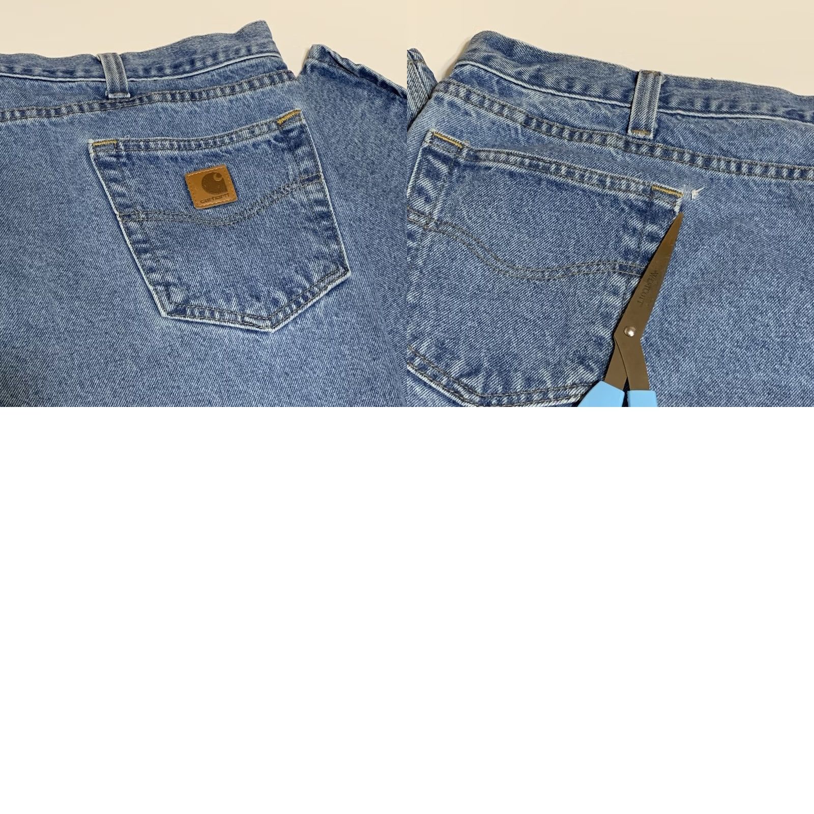 Carhartt VINTAGE Carhartt Mens Jeans 48x31 Relaxed Fit Work Blue 5-Pocket Denim Blue Carhartt Denim Mens Jeans Straight 48 in Waist 31 in Inseam Size US 32 / EU 48 - 8 Thumbnail