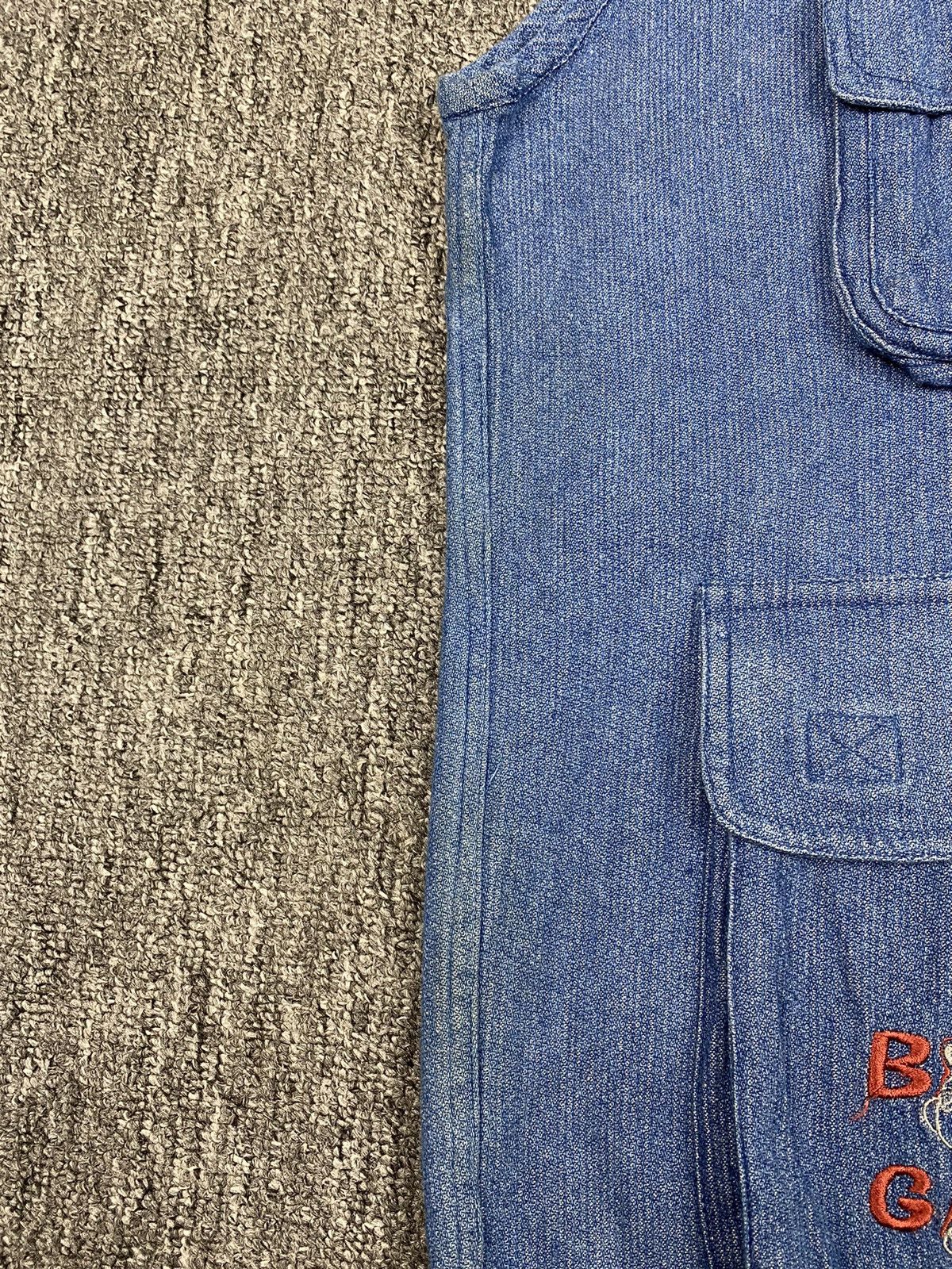 Japanese Brand Embroidered Denim Outdoor Vest Size US XL / EU 56 / 4 - 5 Thumbnail