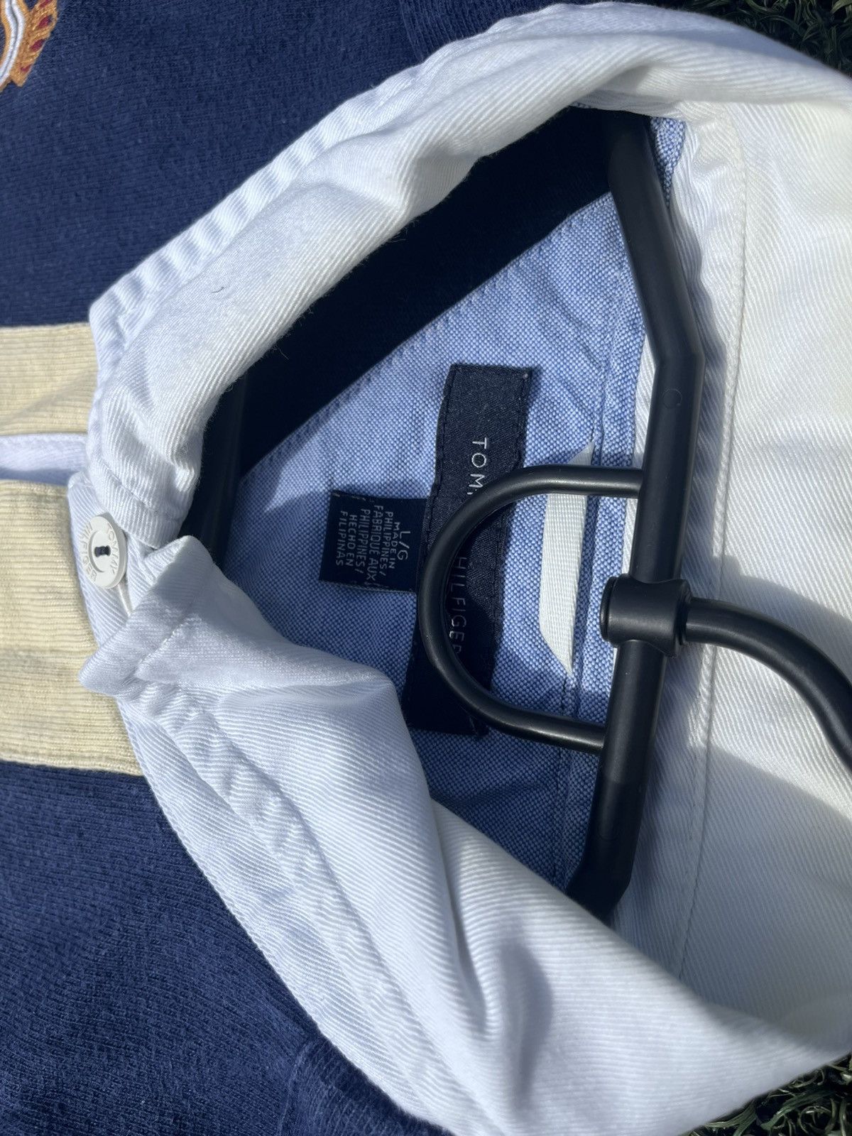 Tommy Hilfiger Tommy Hilfiger Rugby Shirt Crest 90s Navy Beige Size US L / EU 52-54 / 3 - 5 Thumbnail