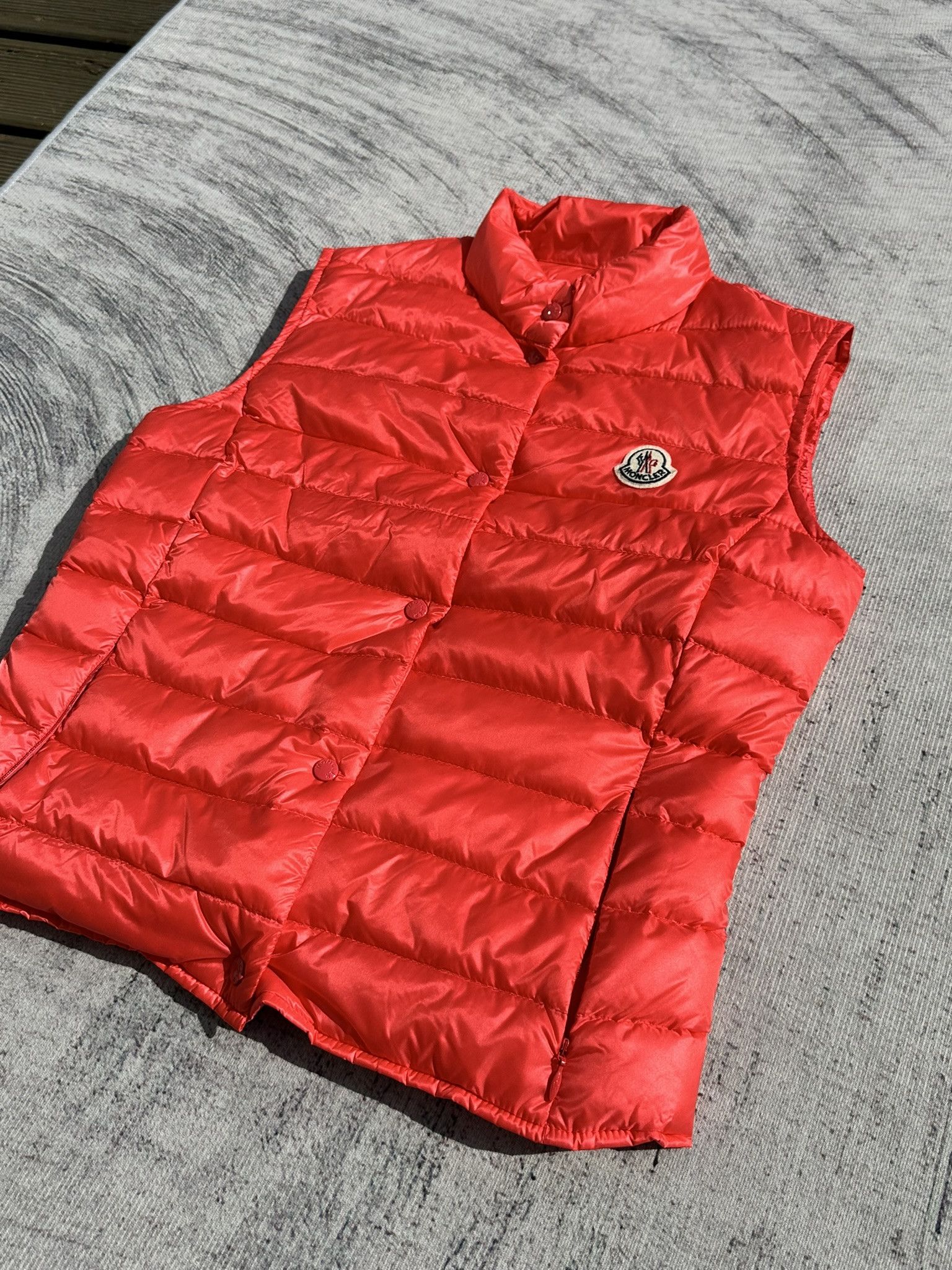 Moncler Moncler Vest Sleeveless Jacket Coral Pink Patch Logo Size S / US 4 / IT 40 - 3 Thumbnail