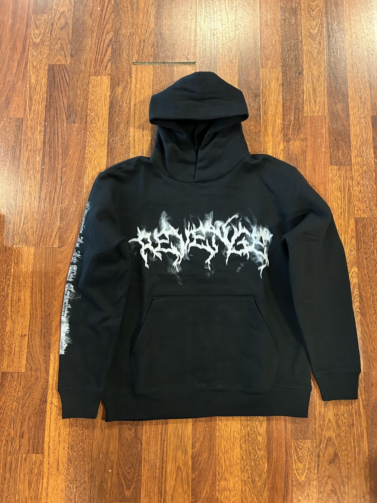 DS Revenge Smoke Lightning Logo Hoodie Black Size M