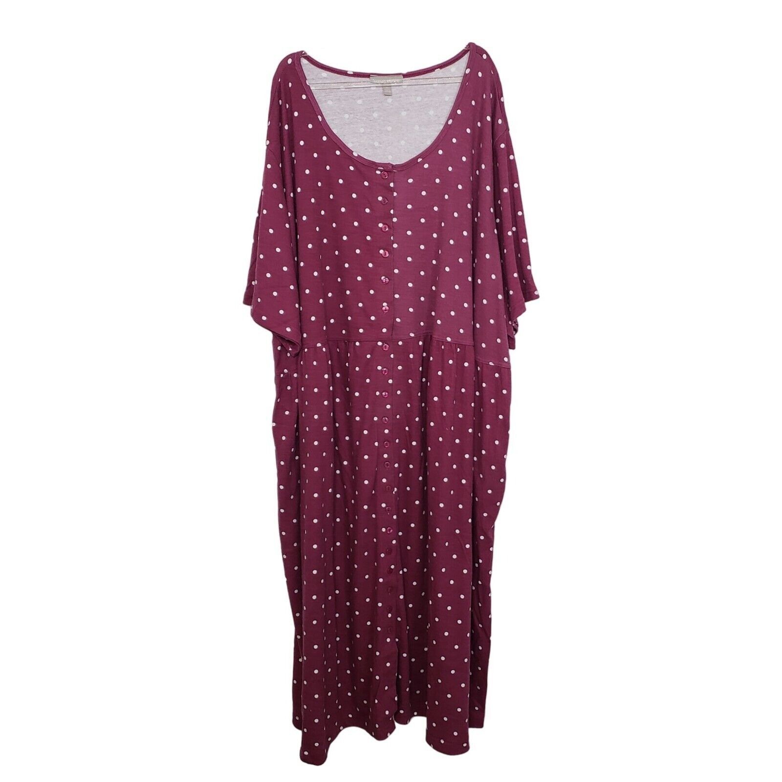 Designer Woman Within Polka Dot Maxi Shirt Dress Womens Size Petite 6 Size M / US 6-8 / IT 42-44 - 1 Thumbnail