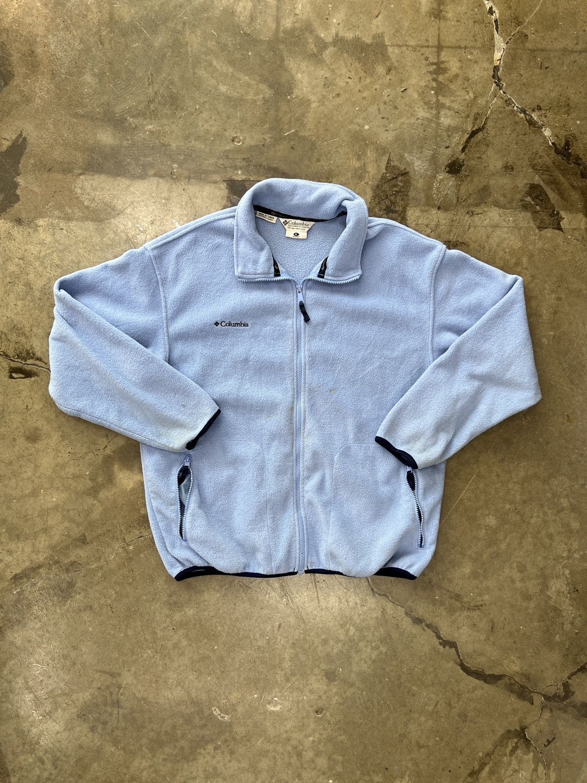 Columbia × Vintage Vintage 90s Columbia Blue Fleece Full Zip Jacket XL Size US XL / EU 56 / 4 - 2 Thumbnail