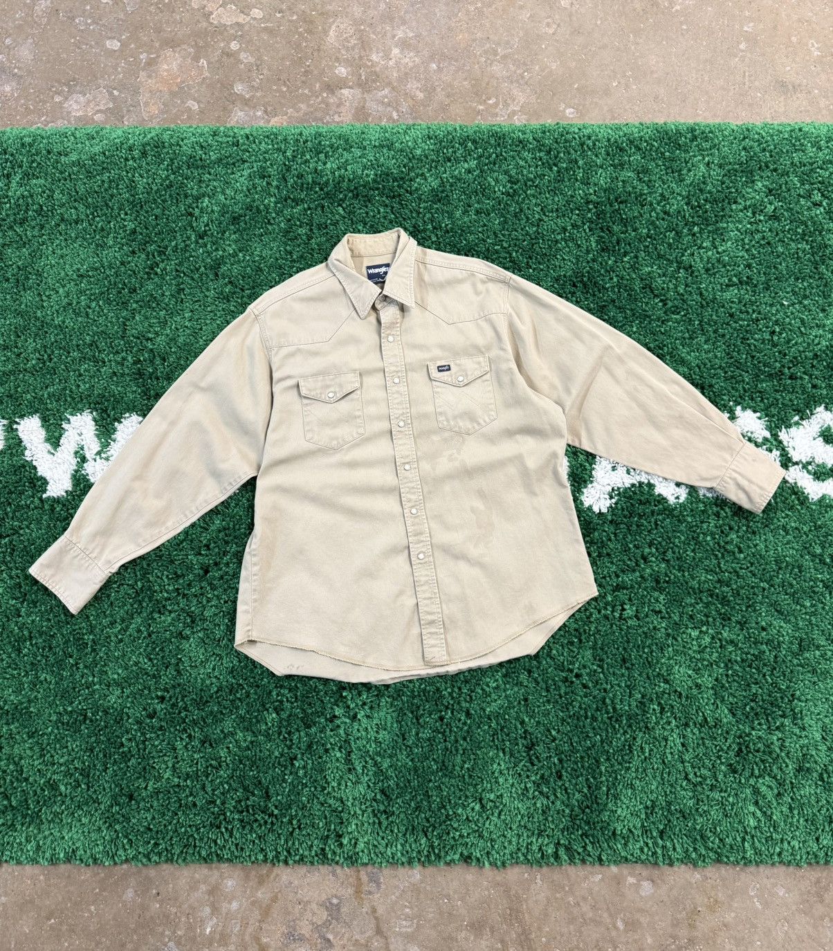 Vintage × Wrangler Vintage Wrangler Cowboy Yoke Pocket Work Shirt 2XL XXL Size US XXL / EU 58 / 5 - 1 Thumbnail