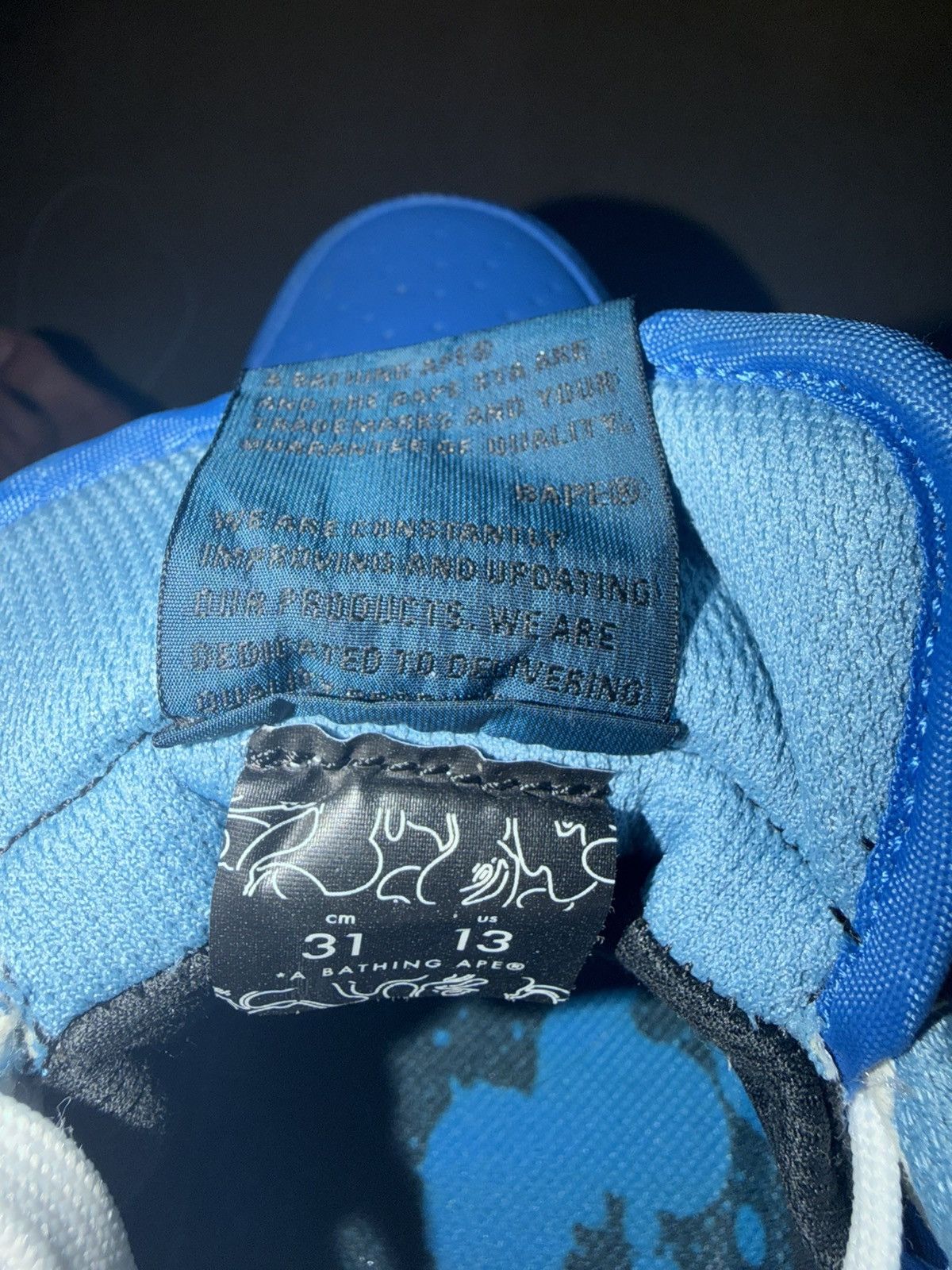Bape Stash x Bapesta low M2 ‘Blue’ Size US 13 / EU 46 - 6 Thumbnail