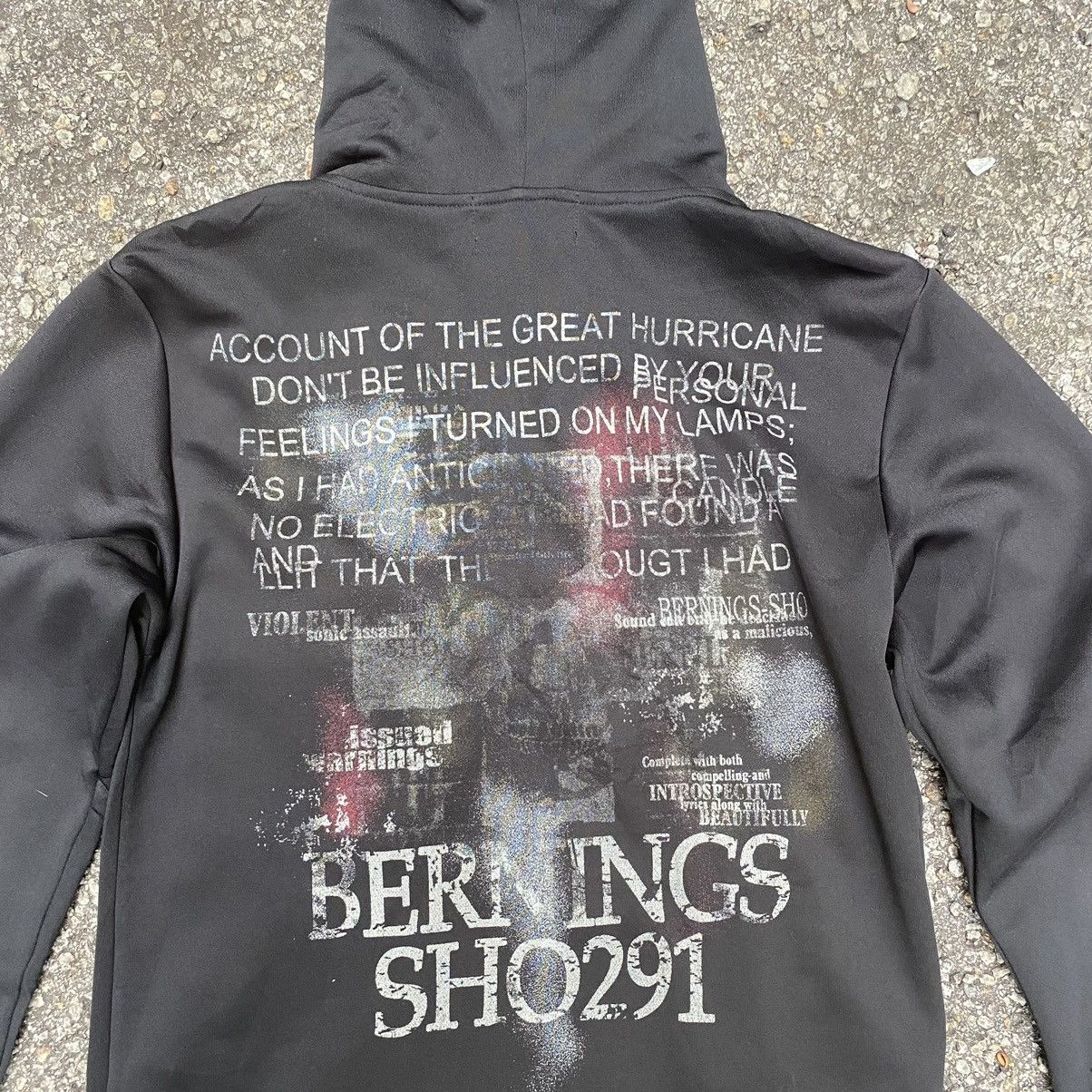 Bernings Sho Black Hoodie Punk Grunge Poem