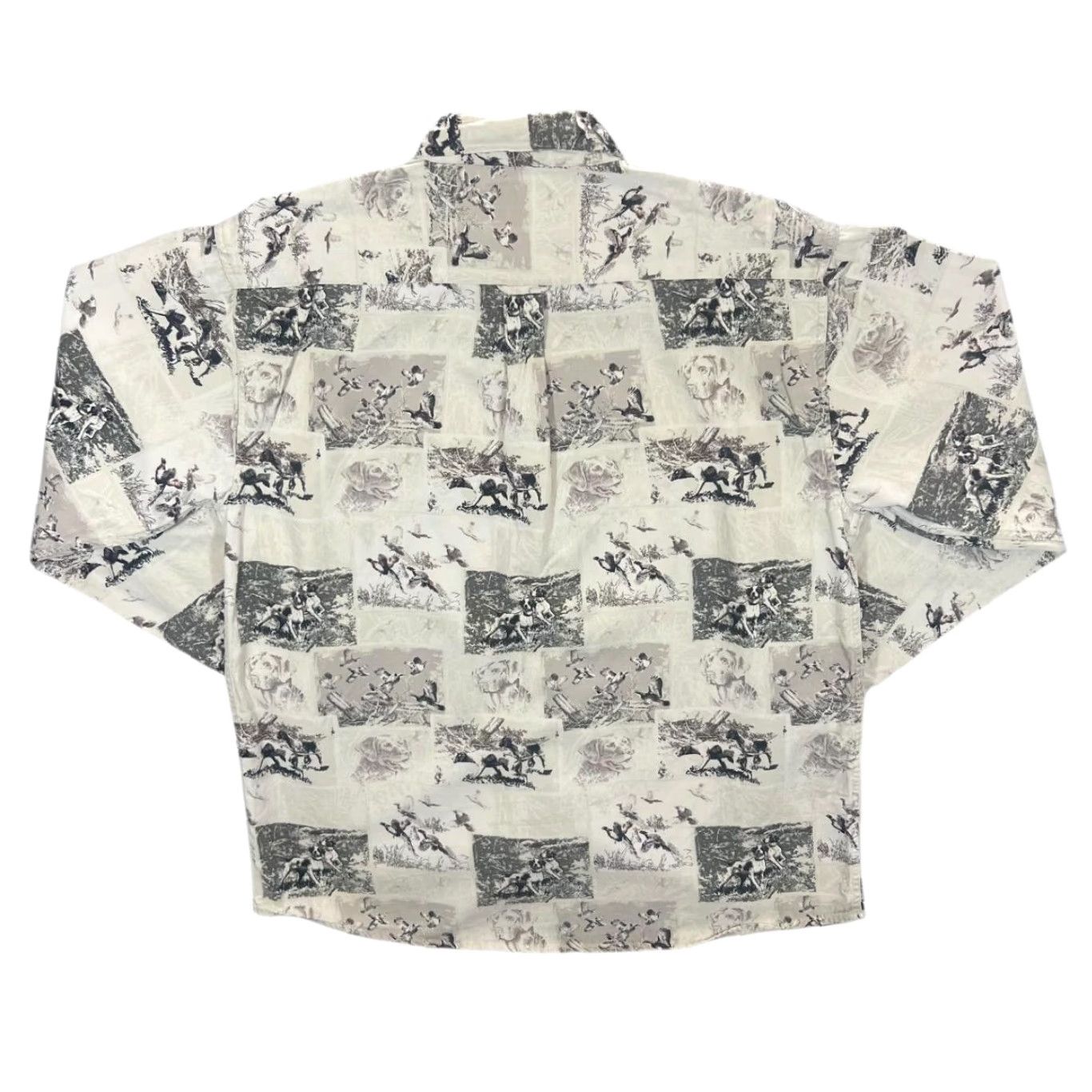 Vintage Vintage Woods & Water Labrador Wildlife All-Over Print Long Sleeve Button-Up Shirt Large XL Shirt Mens Multicoloured Animals 90s Theme #BY136 Size US L / EU 52-54 / 3 - 3 Thumbnail