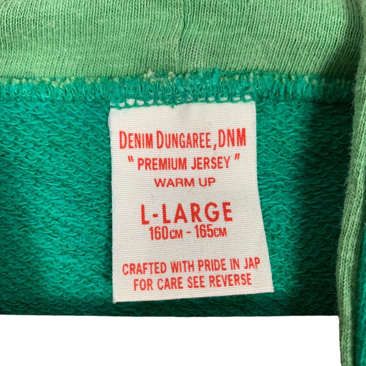 Vintage 80's Denim Dungaree Warm Up Pullover Hoodies #0799-C36 Size US L / EU 52-54 / 3 - 12 Thumbnail