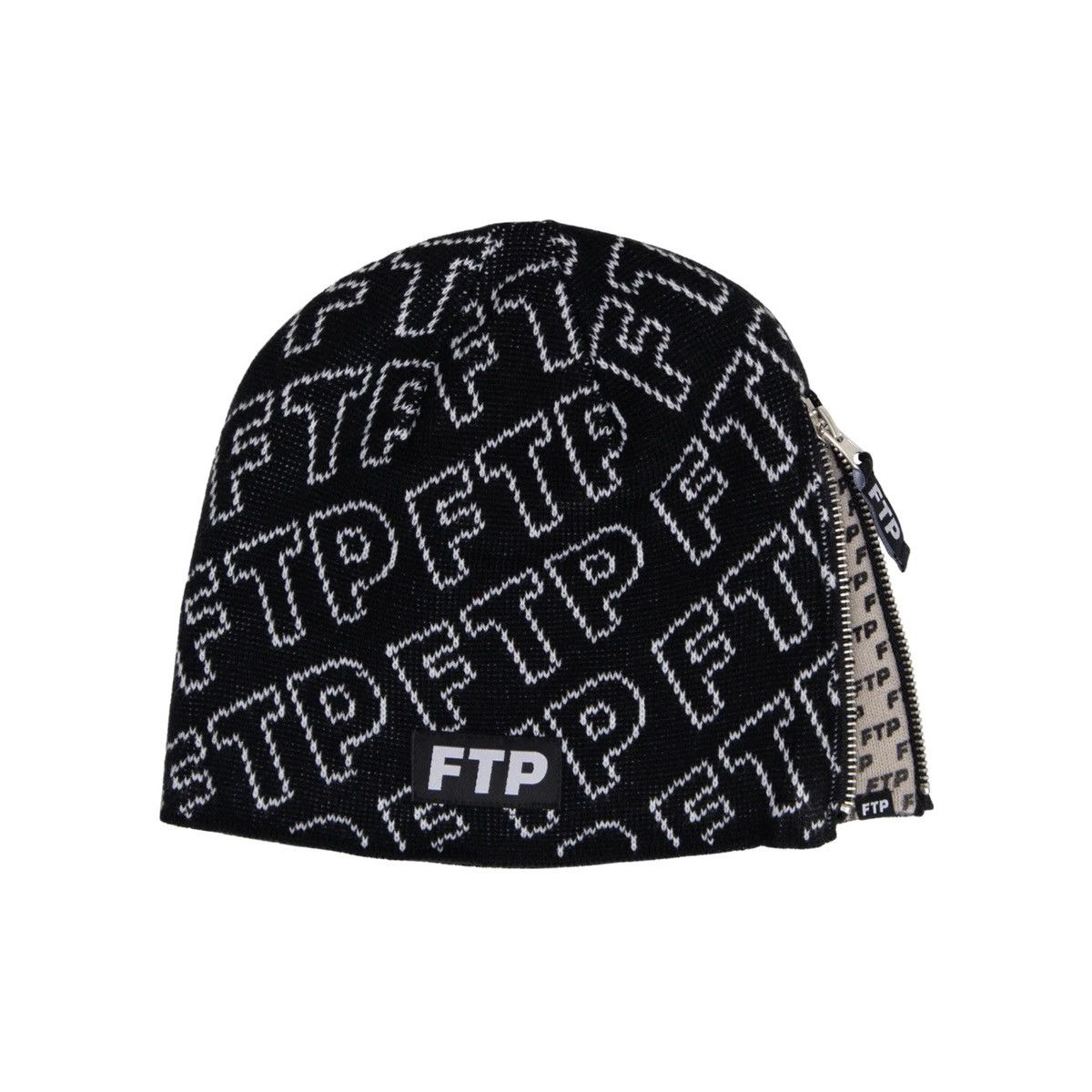 Fuck The Population FTP Zipper Beanie Black Size ONE SIZE - 8 Thumbnail