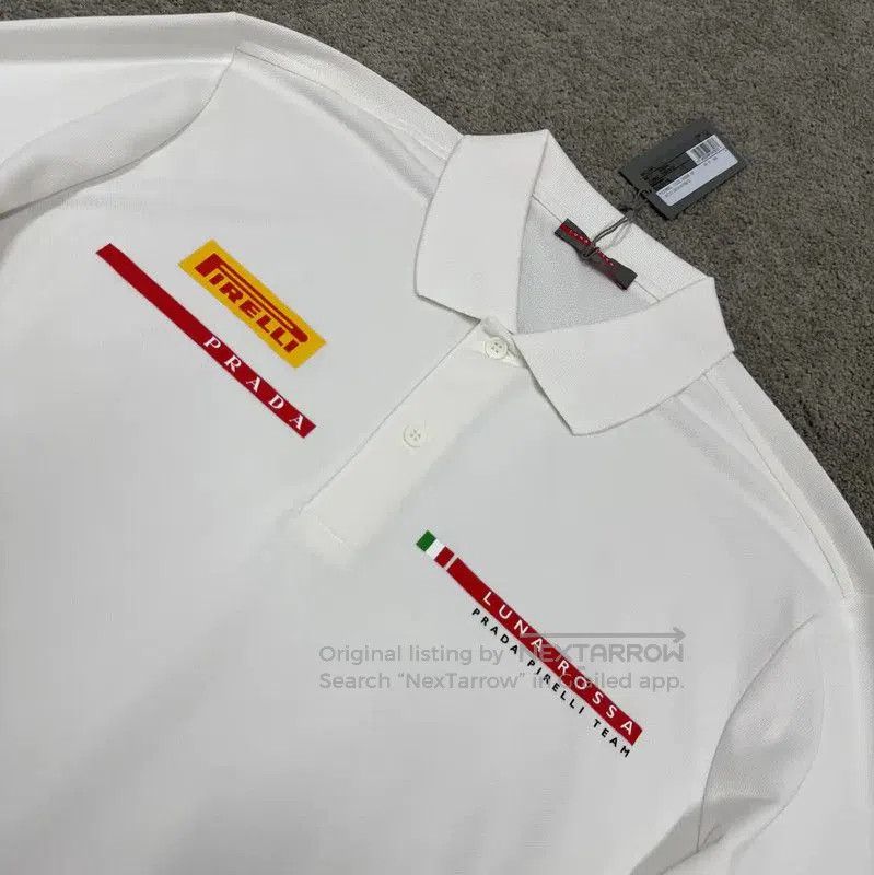 Prada Prada White Long Sleeve Polo for Men. Size US XL / EU 56 / 4 - 2 Thumbnail