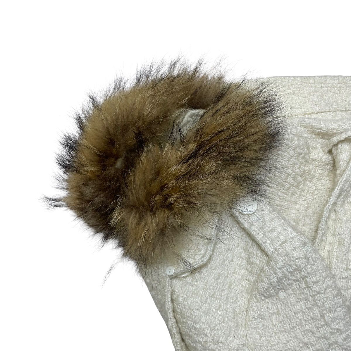 Japanese Brand Awesome Duras Double Collar Fur Tweed Jacket Size M / US 6-8 / IT 42-44 - 5 Thumbnail