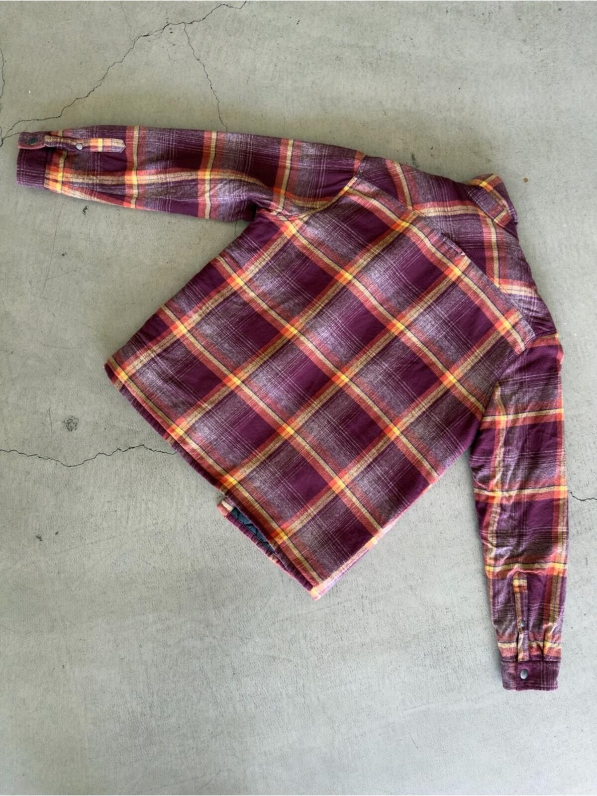 Other Sun + Stone / Plaid Shirt Jacket / Red Yellow Flannel Size US M / EU 48-50 / 2 - 3 Thumbnail
