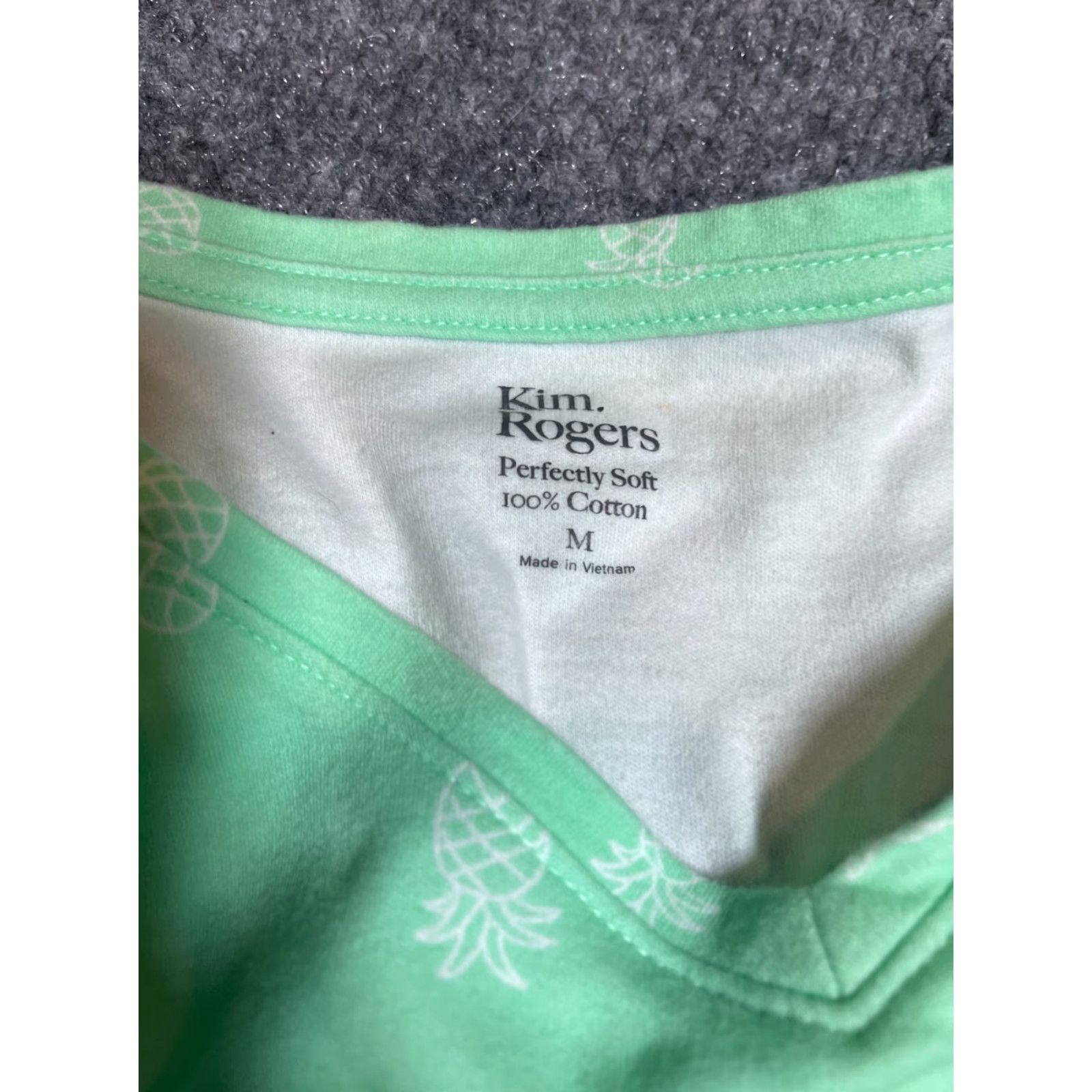 Vintage Kim Rodgers Shirt Womens Medium M Short Sleeve Green Tee Shirt Size M / US 6-8 / IT 42-44 - 4 Thumbnail