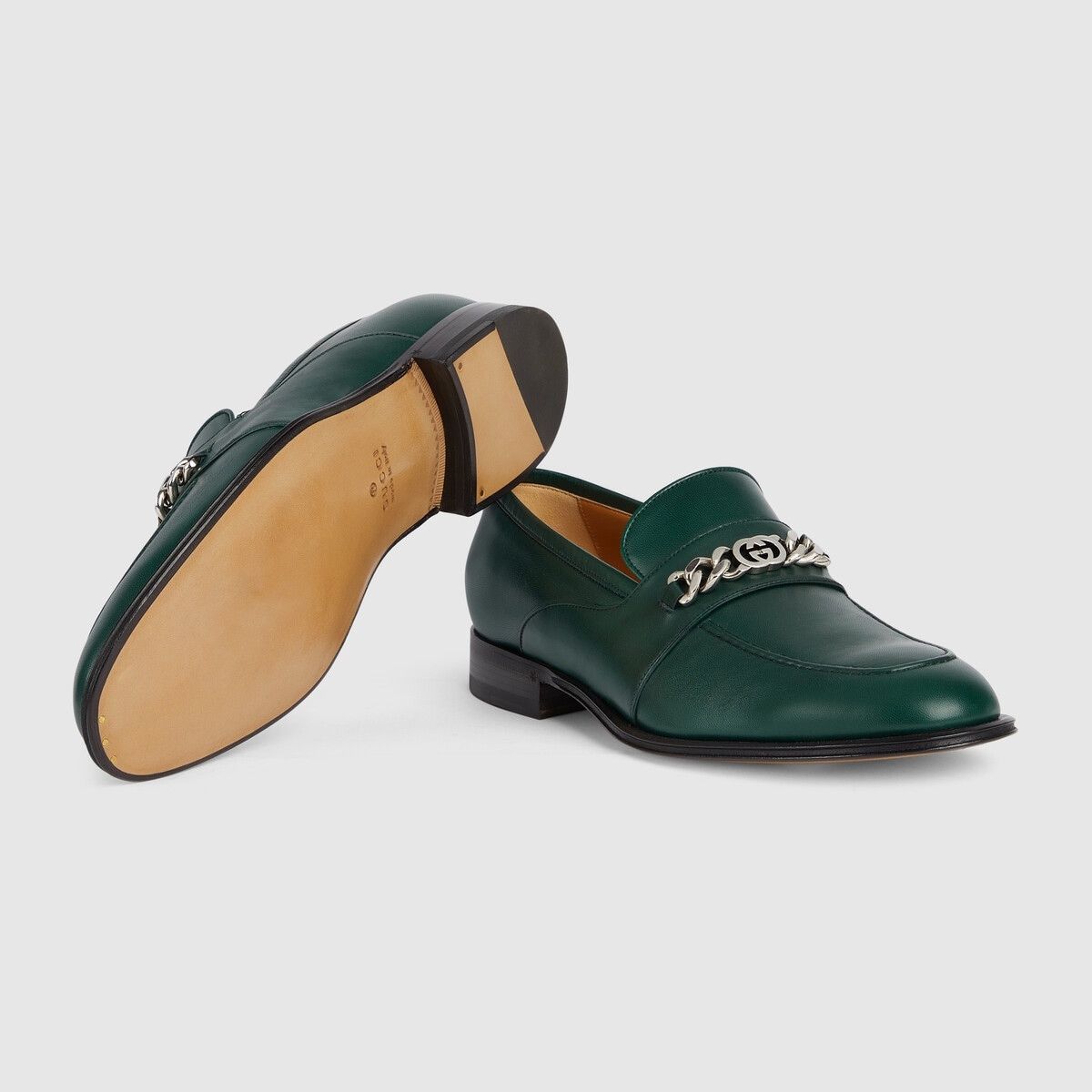 Gucci o1s1wg110125 Loafers With Interlocking G in Dark Green Size US 6 / EU 39 - 5 Thumbnail