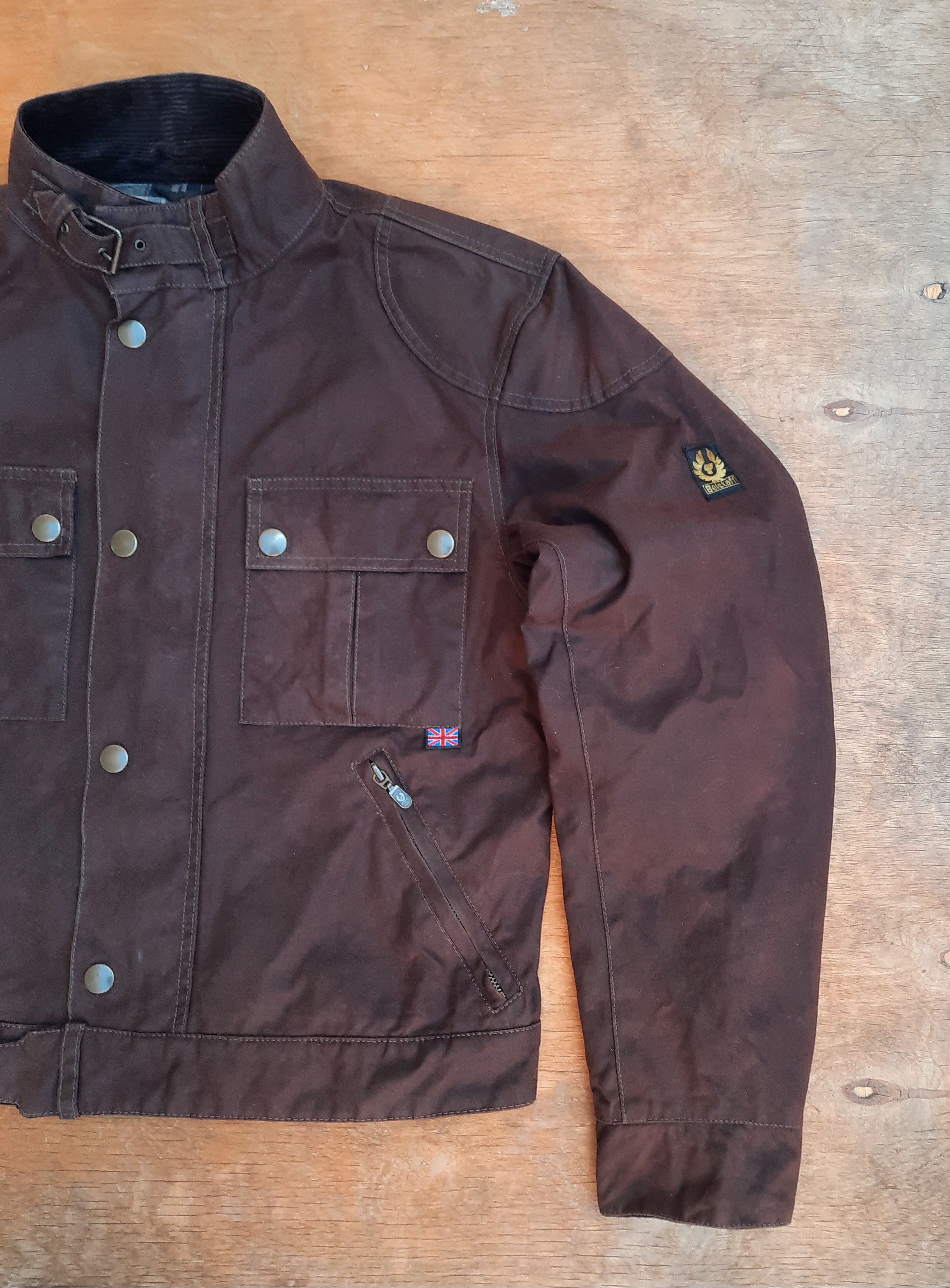 Belstaff Belstaff Waxed Cotton Jacket – Brown Motorcycle Biker Style Size US L / EU 52-54 / 3 - 3 Thumbnail