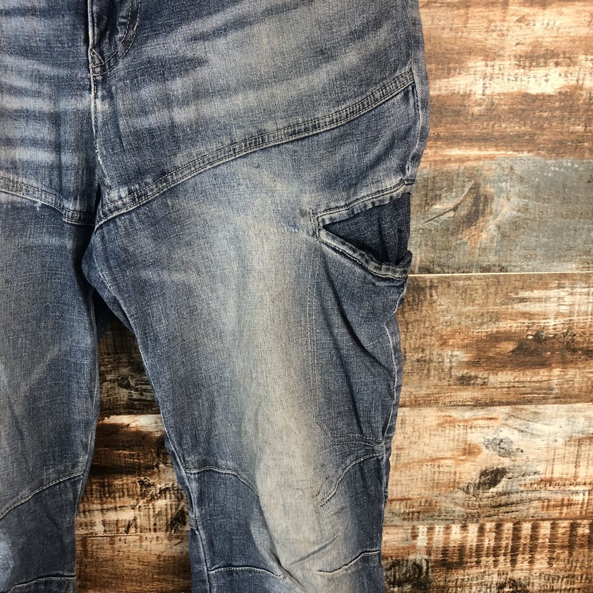 Japanese Brand Aero Light Bleu Distressed Denim Pants #A2108 Size US 32 / EU 48 - 10 Thumbnail