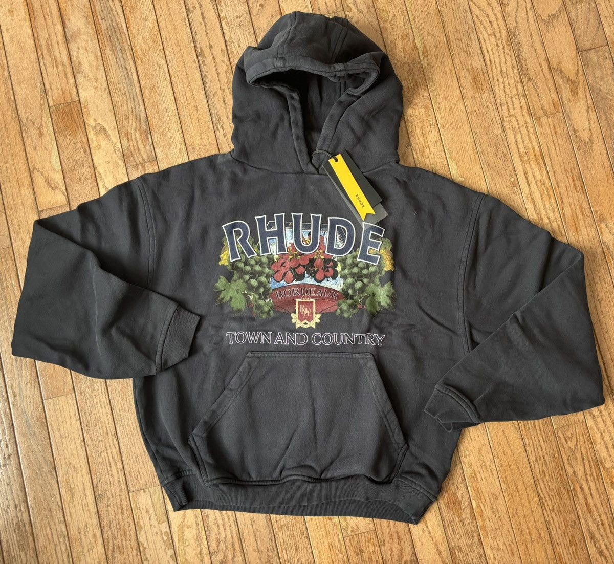 Rhude Rhude Town & Country Bordeaux Crest Hoodie Black Size S NWT Size US S / EU 44-46 / 1 - 1 Thumbnail