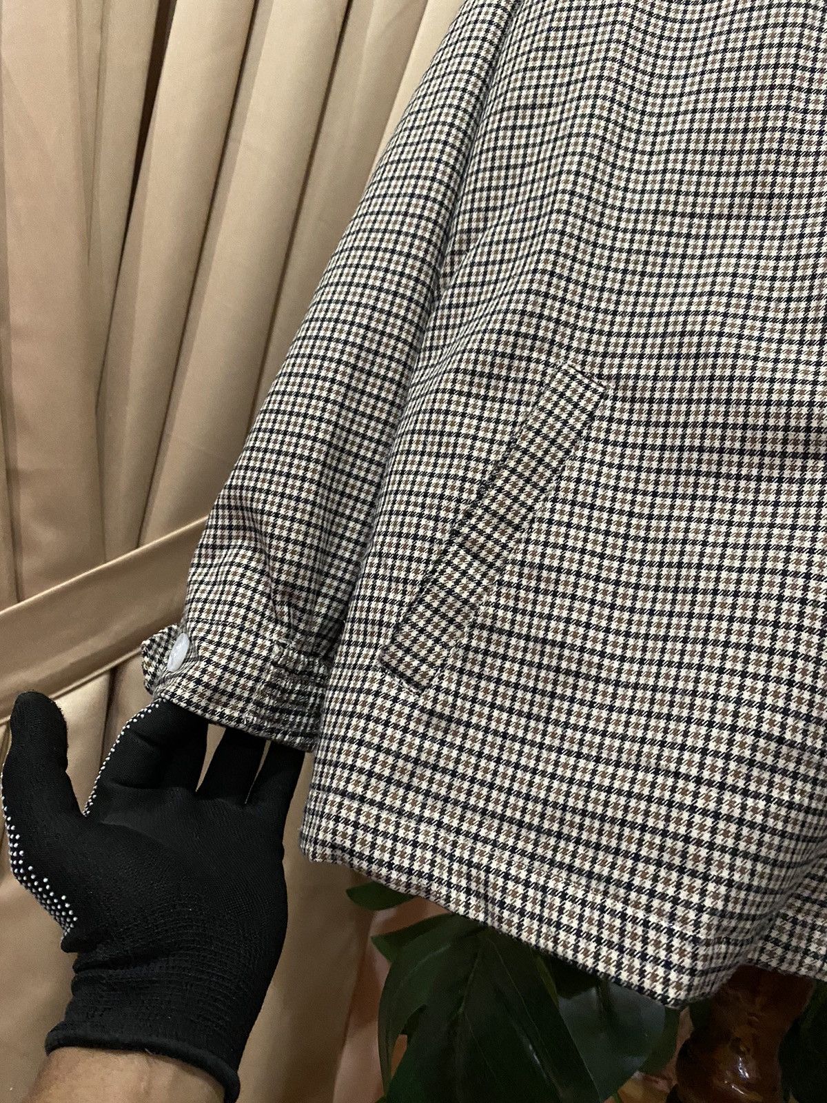 Japanese Brand Emma Clothes Plaid Jacket - Beige Checkered Zip-Up - Unisex Size US M / EU 48-50 / 2 - 7 Thumbnail