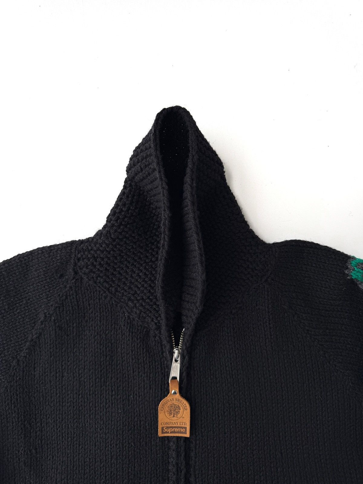 Supreme Supreme Camacho Cowichan Knit Sweater FW23 Black / Green Size US L / EU 52-54 / 3 - 10 Thumbnail