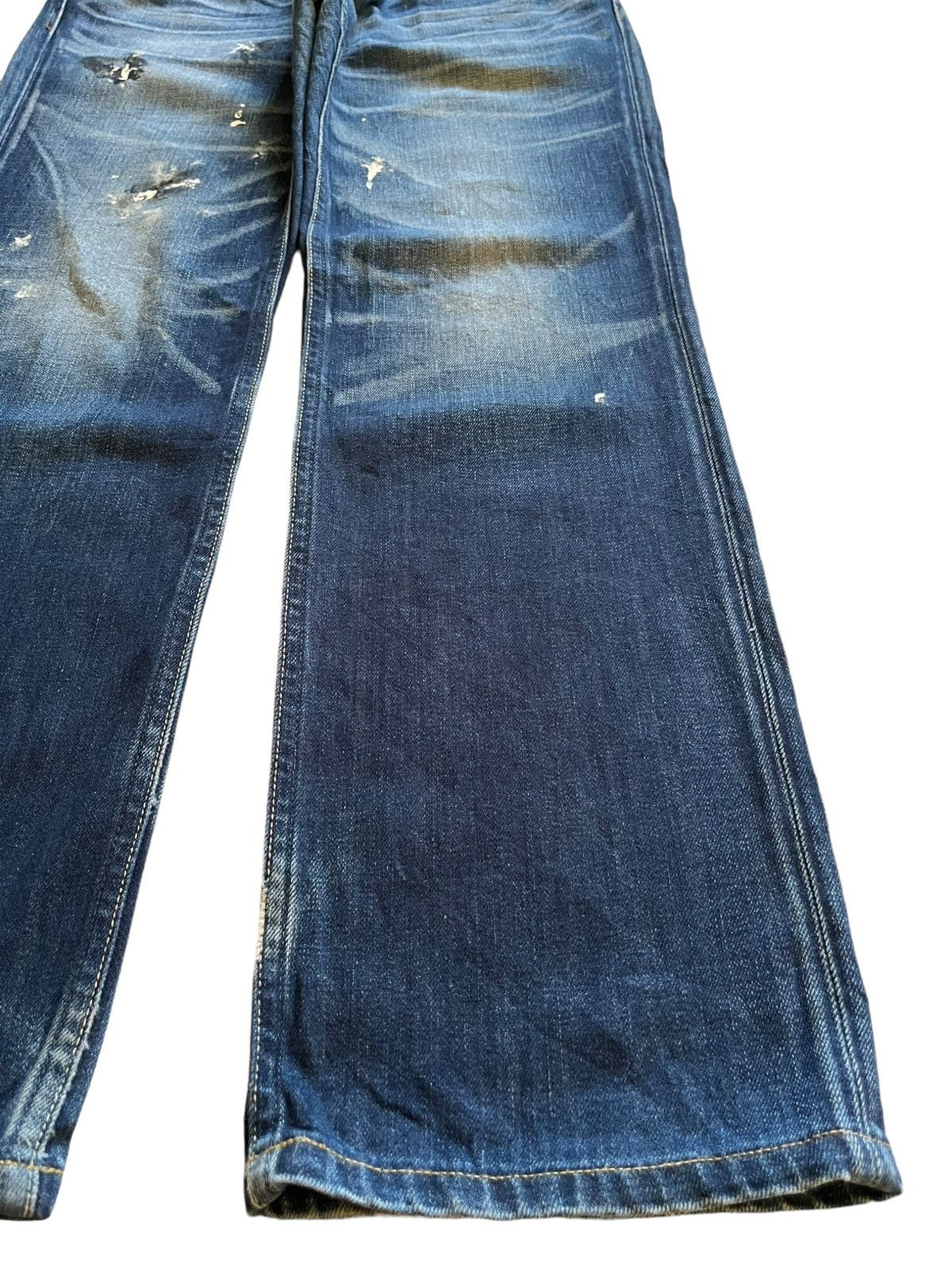 Levi's × Levi's Vintage Clothing Vintage 90s Levis 502 Blue Wash Paint Splattered Loose Jeans Size US 32 / EU 48 - 7 Thumbnail