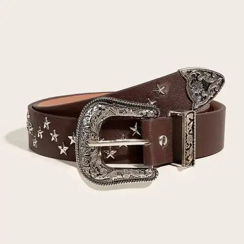 Other Brown american western cowboy boho star studded belt Size ONE SIZE - 1 Thumbnail