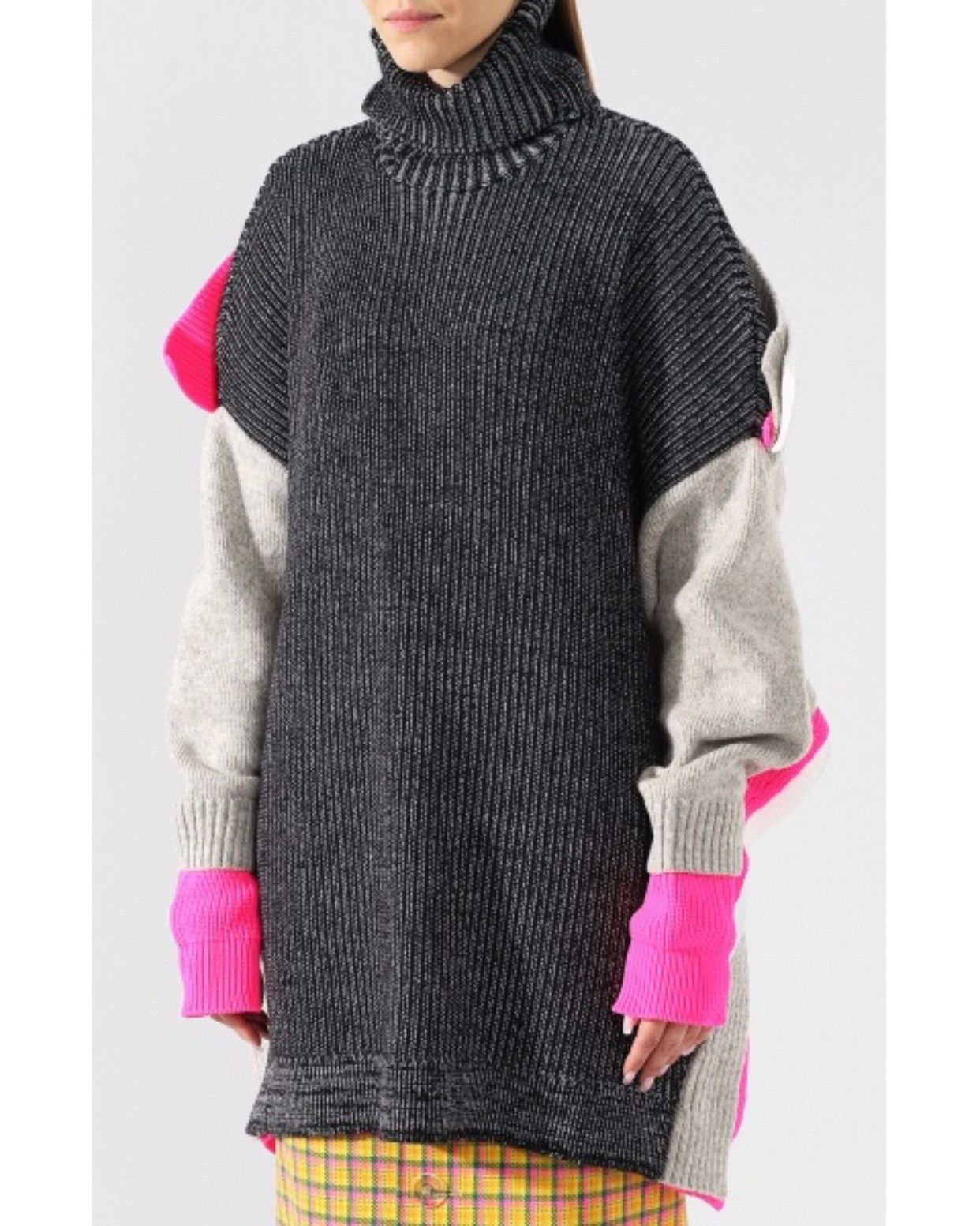 Balenciaga Balenciaga FW’18 Layered Oversize Knit Sweater Hoodie Size XS / US 0-2 / IT 36-38 - 1 Thumbnail