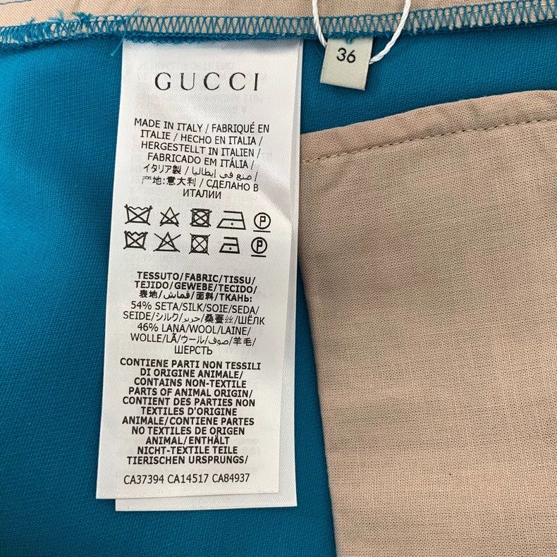 Gucci Gucci Blue mulberry silk casual suit trousers 2502-Nextarro Size 26" / US 2 / IT 38 - 7 Thumbnail