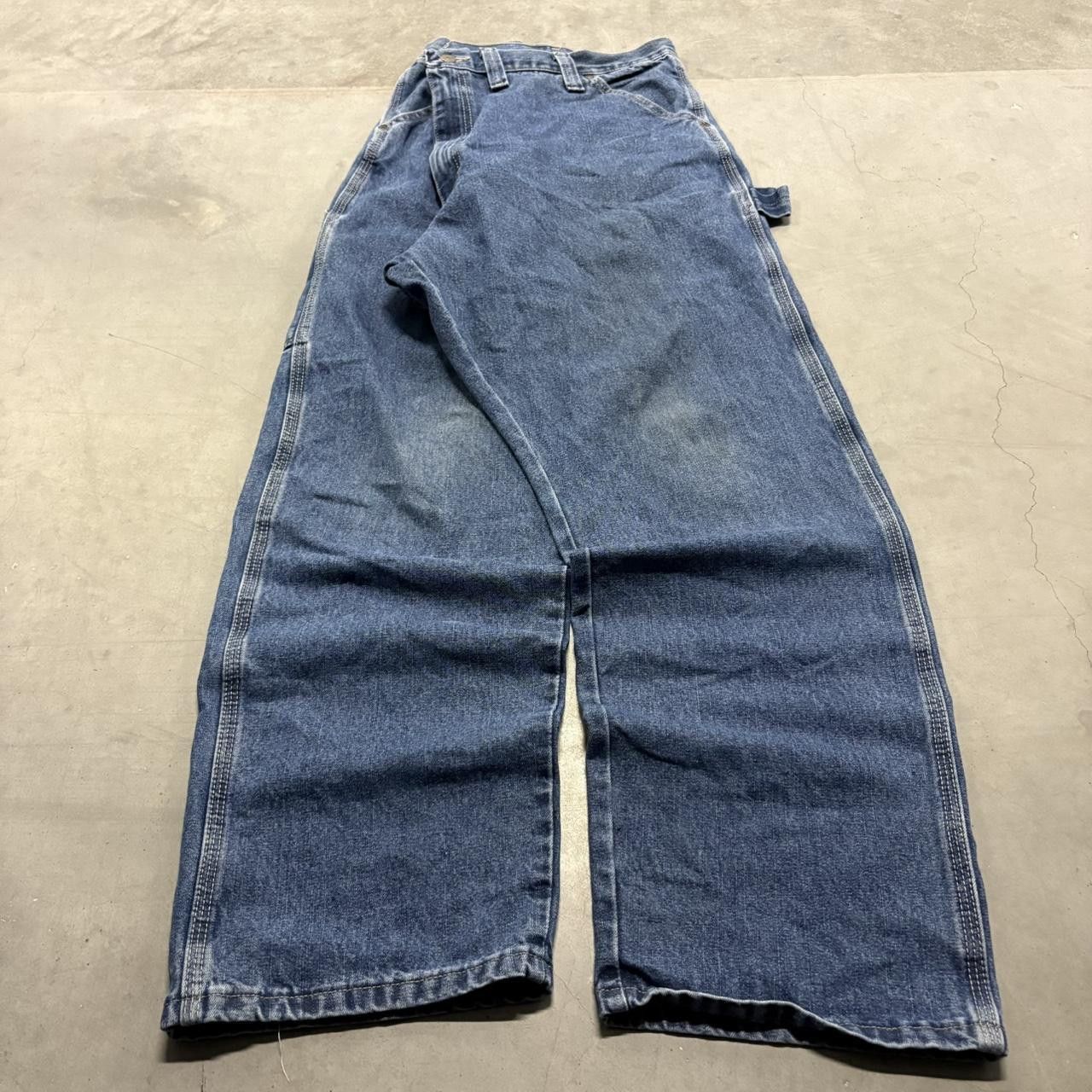 Vintage Crazy Vintage Y2K/2000s Baggy Carpenter Workwear Skater Style Dark Wash Denim Jeans! Size US 44 / EU 60 - 2 Thumbnail