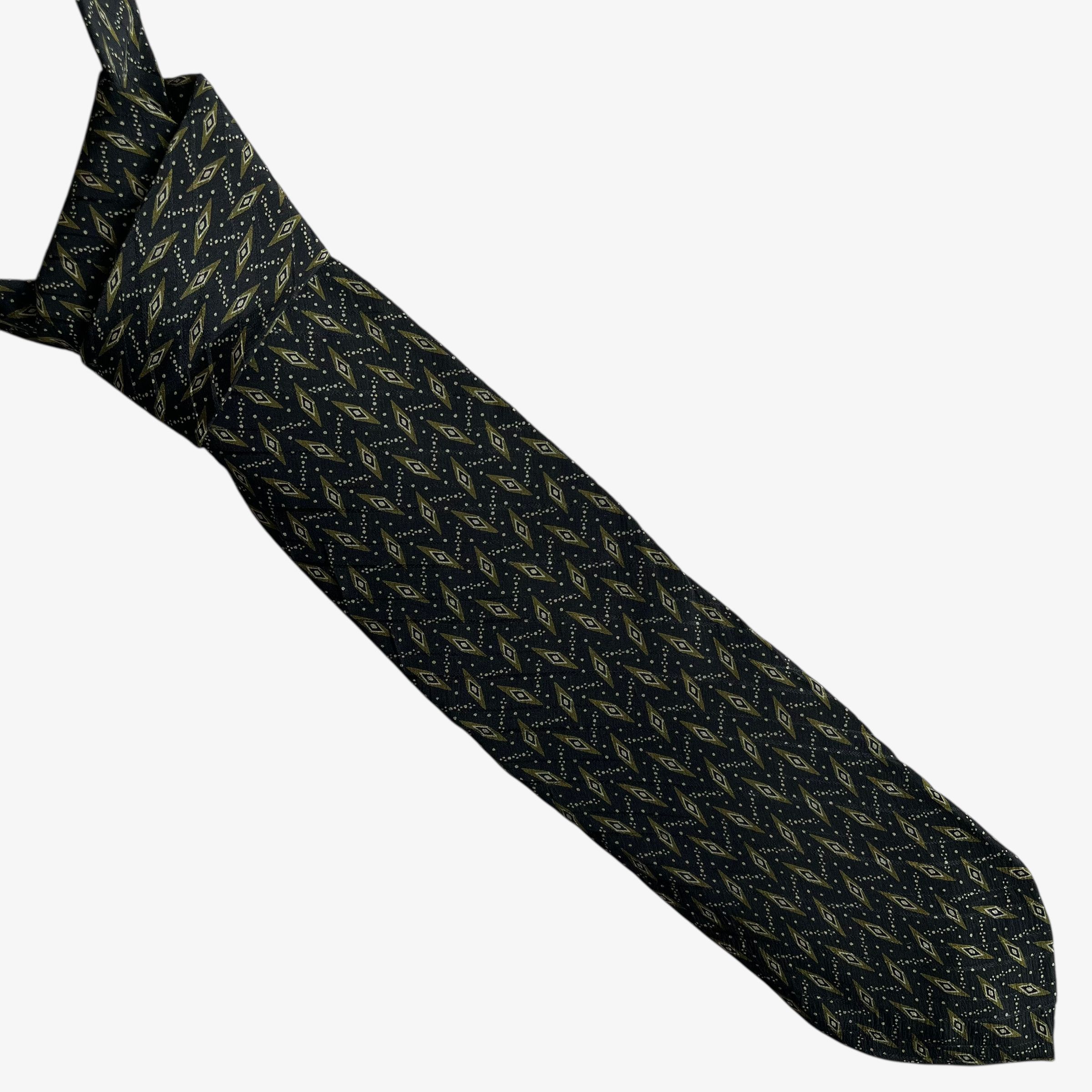 Giorgio Armani Vintage 90s Giorgio Armani Abstract Geometric Print Silk Tie Size ONE SIZE - 1 Thumbnail