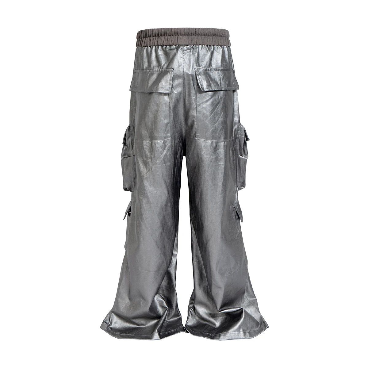 Japanese Brand × Leather Leather Pants Hombre Baggy Wide Leg Drawstring Size US 35 - 6 Thumbnail