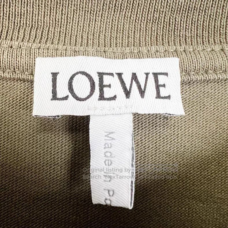 Loewe Loewe Military Green Embroidered Logo Short Sleeve Size M / US 6-8 / IT 42-44 - 4 Thumbnail