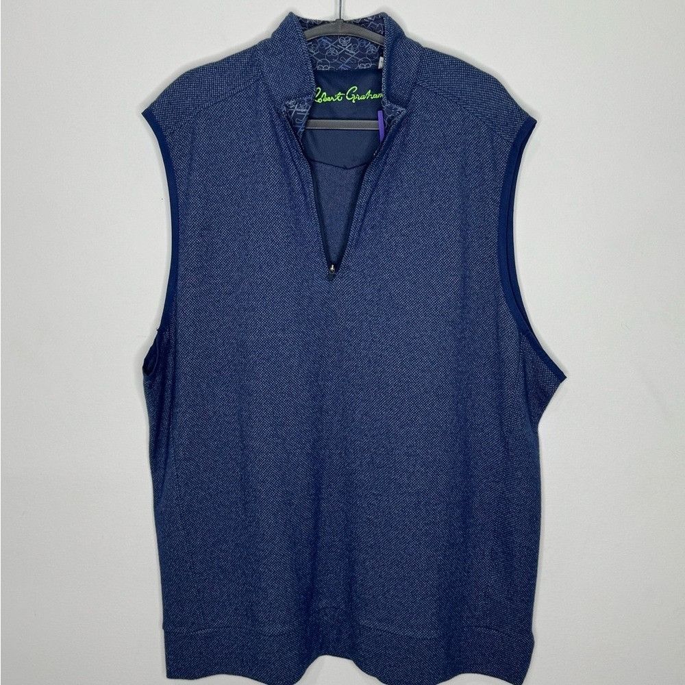 Robert Graham Robert Graham Treviso Vest Navy Blue Men’s XL Size US XL / EU 56 / 4 - 1 Thumbnail