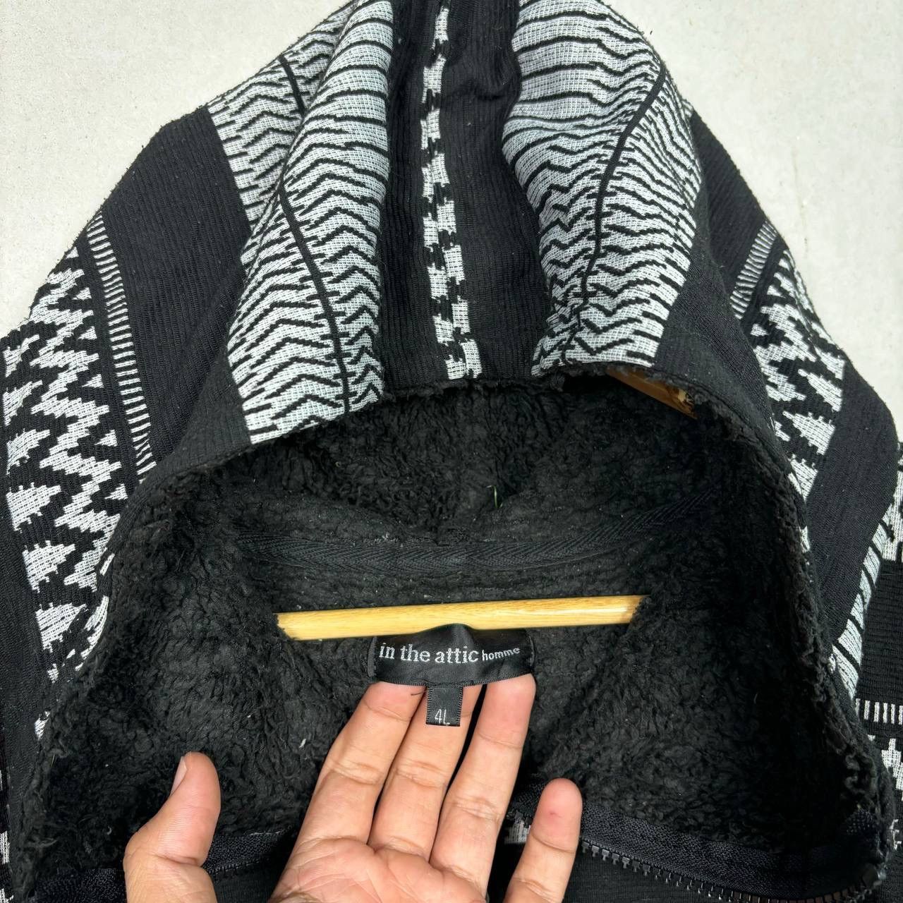 In The Attic In The Attic Avant Garde Japan Baggy Stripe Hooded Jacket Size US XL / EU 56 / 4 - 7 Thumbnail