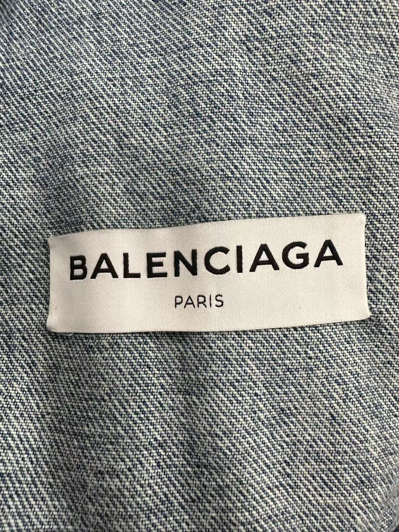 Balenciaga Balenciaga 16AW Swing Denim Jacket Size US XXS / EU 40 - 5 Thumbnail
