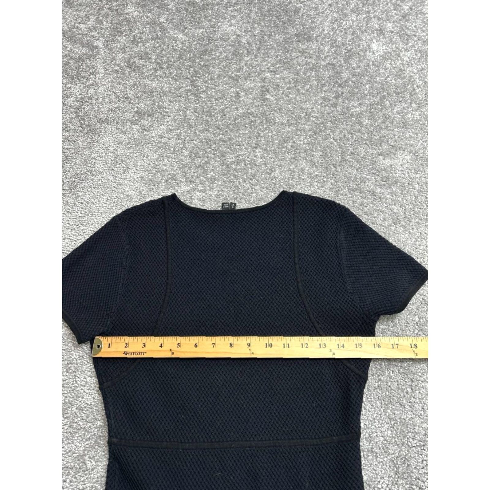 Theory Theory Shirt Womens Small Blue Viscose Knit Fit & Flare Dress Casual, Party/Cocktail, Knee Length, Round Neck, Short Sleeve, Pullover, Brand Theory Size S / US 4 / IT 40 - 7 Thumbnail