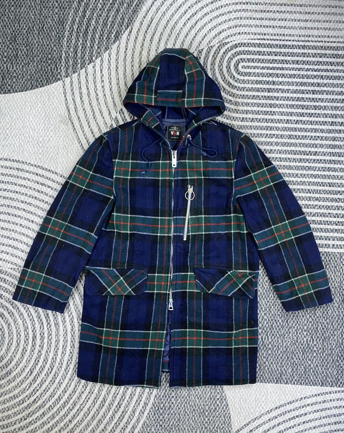 Van Vintage Van Jac Wool Duffle Plaid Tartan Ivy Hooded Jacket Size US M / EU 48-50 / 2 - 1 Thumbnail
